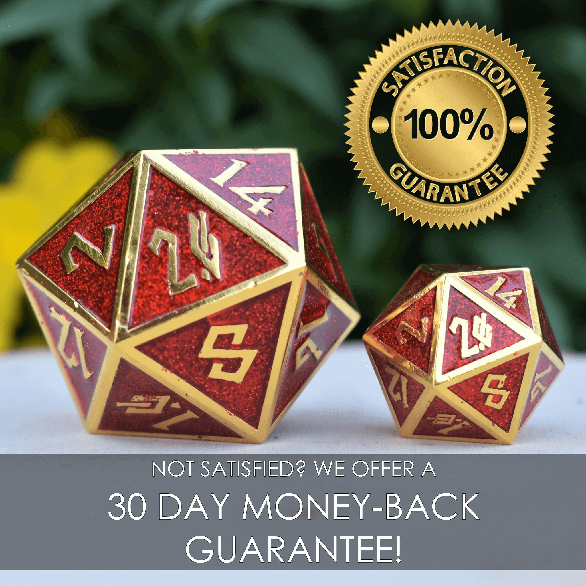 Cleric's Shadow Domain Black And Gold Metal Dice Set - Misty Mountain Gaming - 3