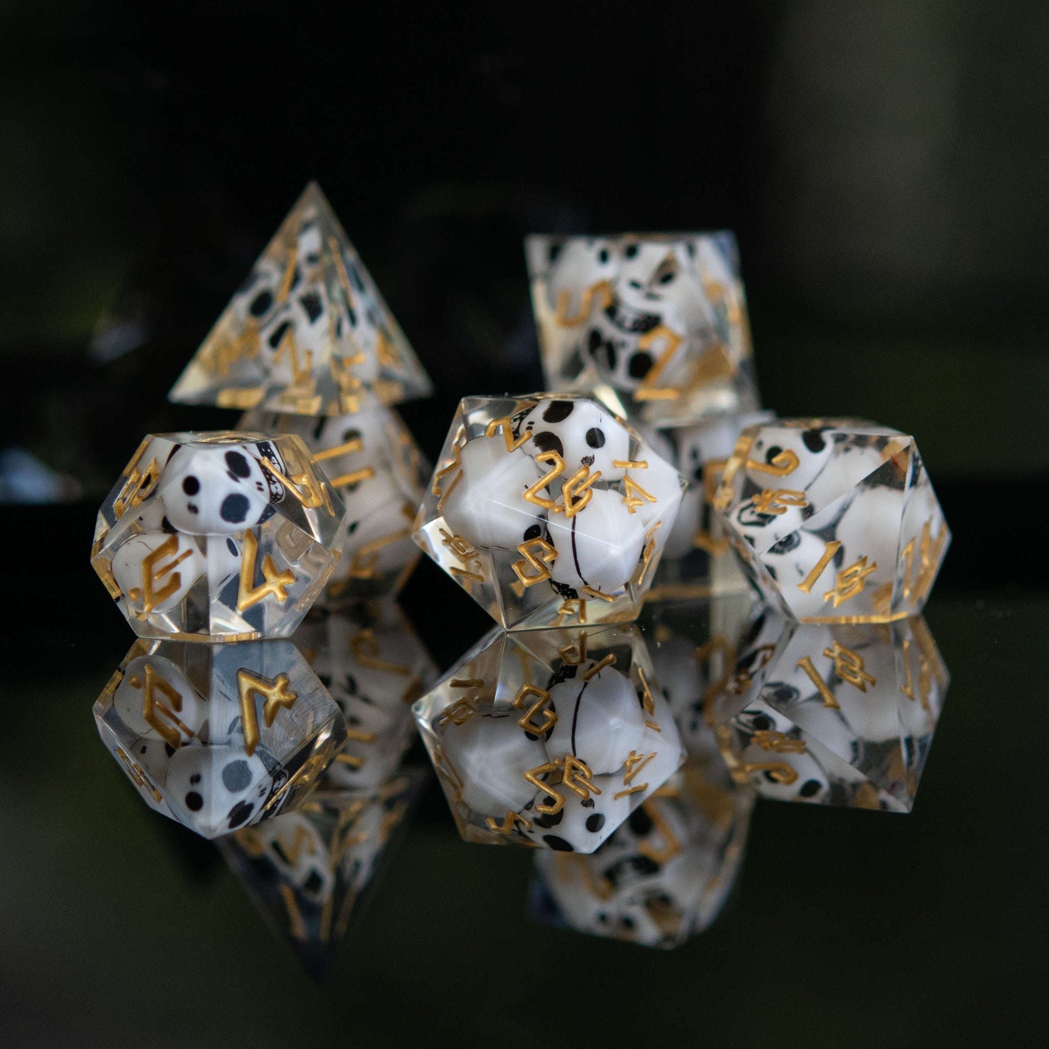 Corpse Gold Sharp - Edged Resin Dice Set - Misty Mountain Gaming - 2