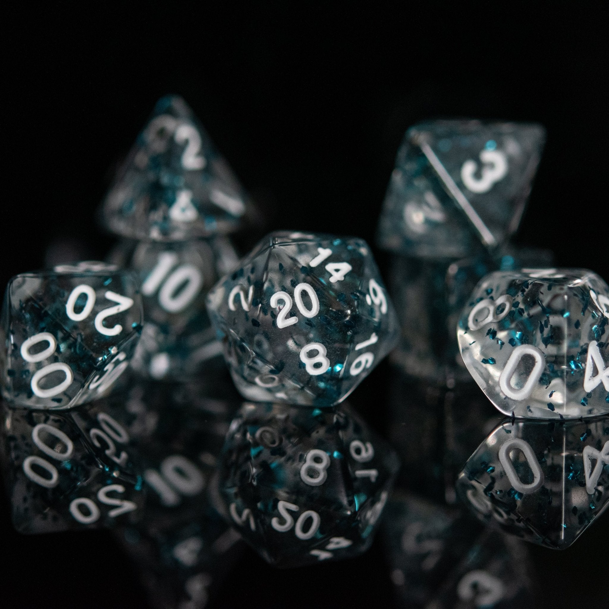 Crystal Beach Acrylic Dice Set - Misty Mountain Gaming - 2