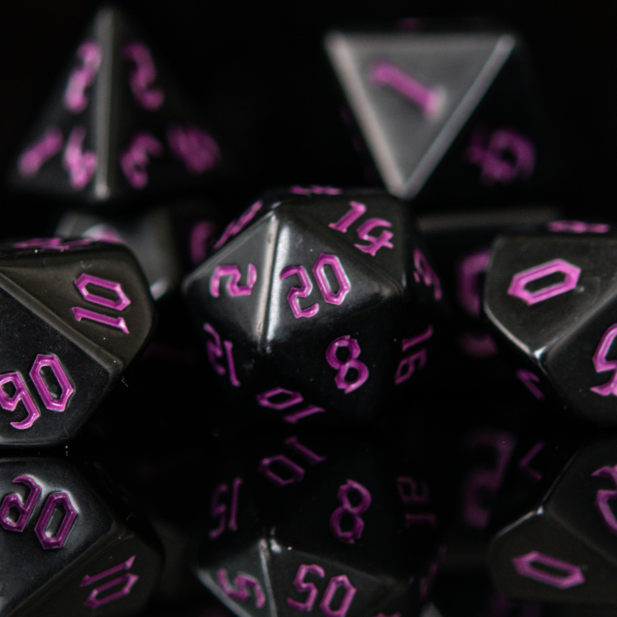 Dark Cathedral Purple Acrylic Dice Set - Misty Mountain Gaming - 2