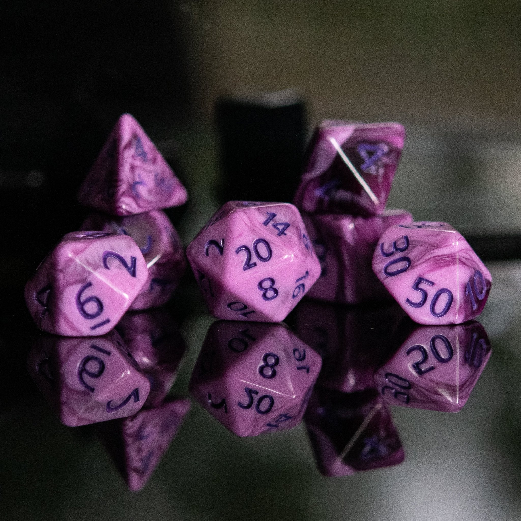 Dark Cherry Acrylic Dice Set - Misty Mountain Gaming - 2