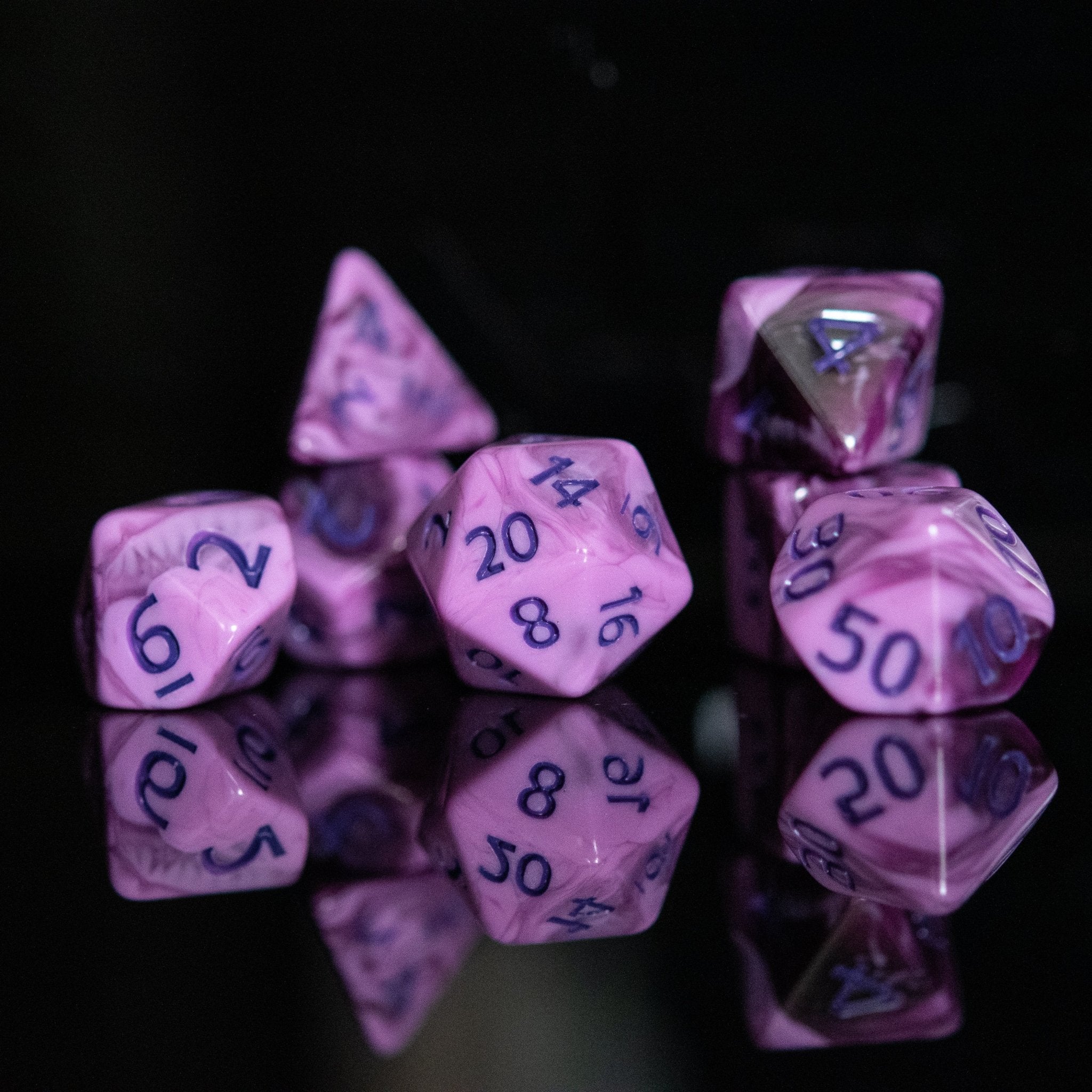 Dark Cherry Acrylic Dice Set - Misty Mountain Gaming - 3