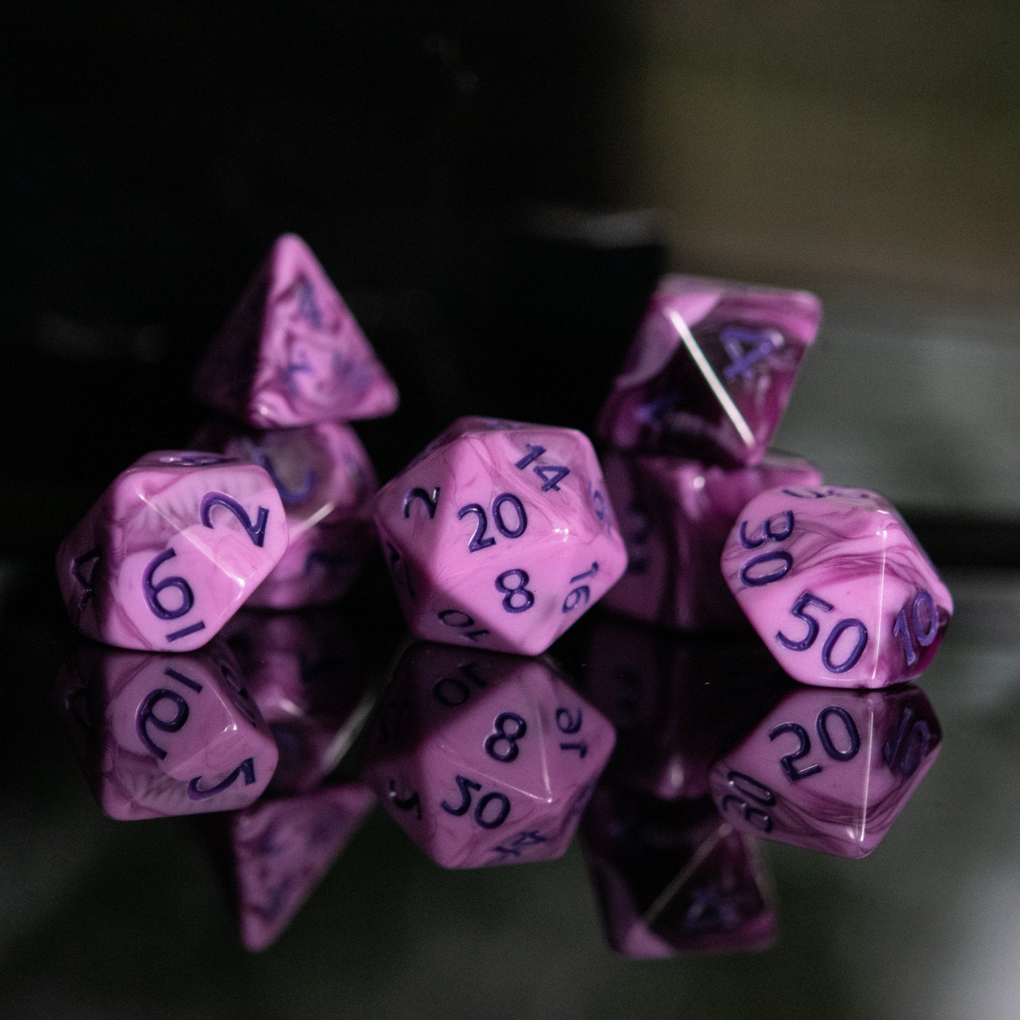 Dark Cherry Acrylic Dice Set - Misty Mountain Gaming - 1