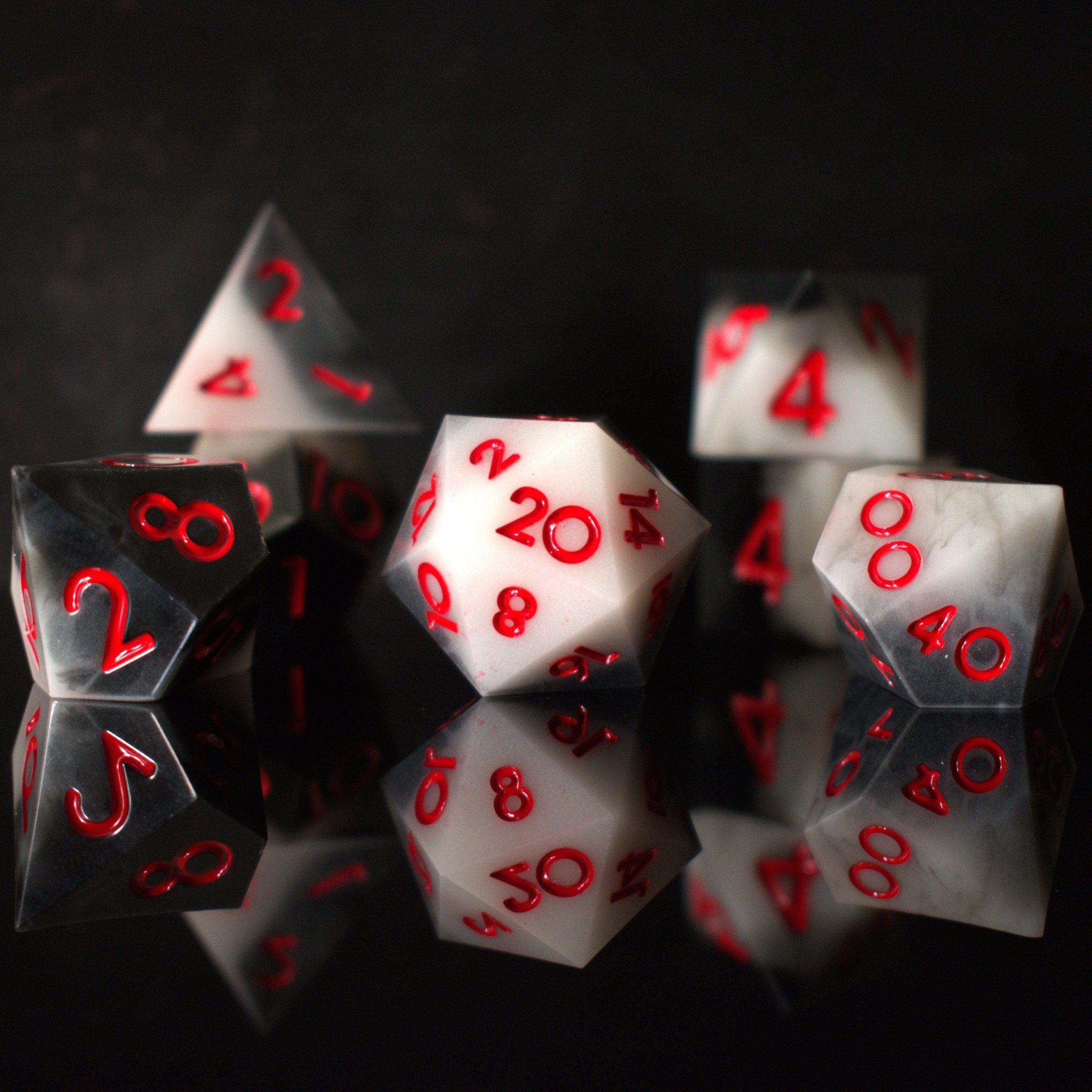 Darkvision Sharp - Edged Resin Dice Set - Misty Mountain Gaming - 1