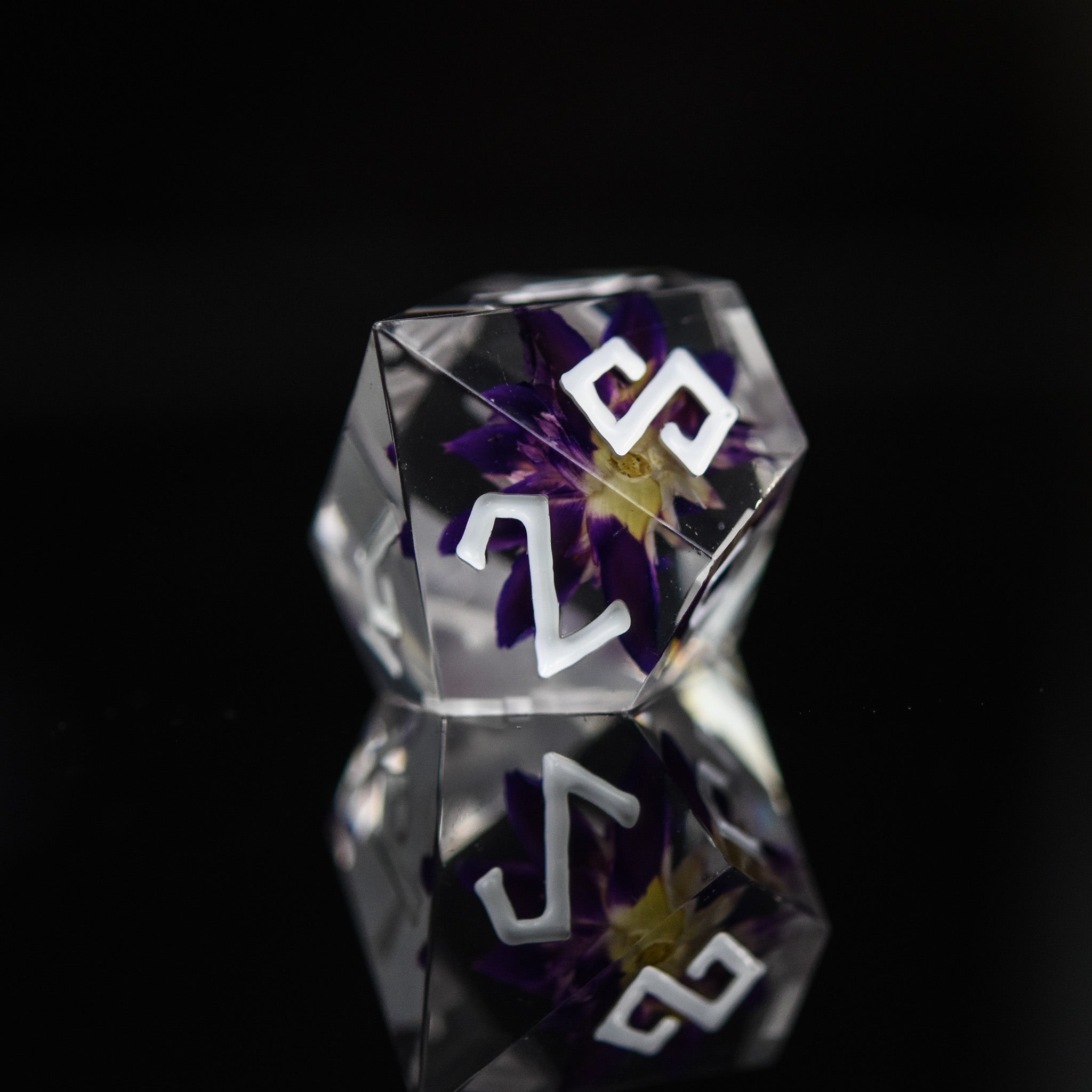 Death Blossom Sharp - Edged Resin Dice Set - Misty Mountain Gaming - 4