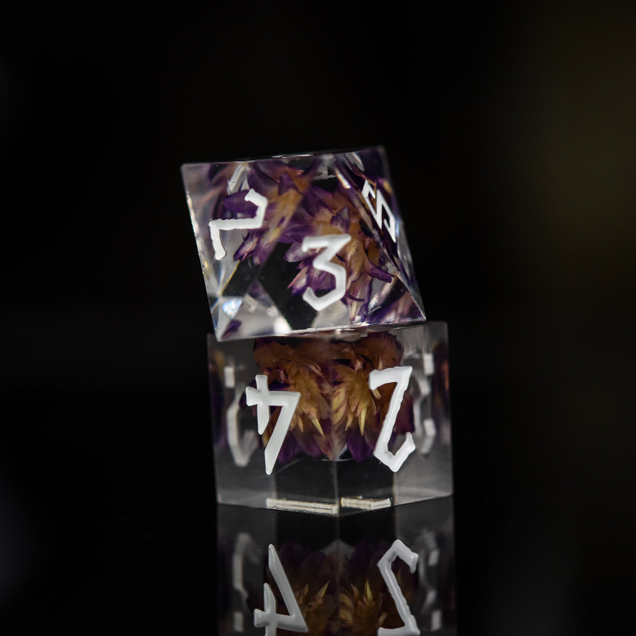 Death Blossom Sharp - Edged Resin Dice Set - Misty Mountain Gaming - 5