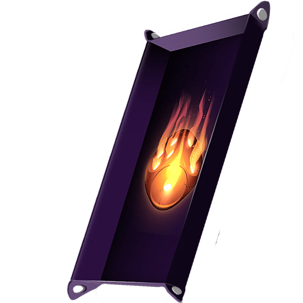 Dice Throne Purple Flaming Die Dice Tray - Dice Throne Inc. - 1