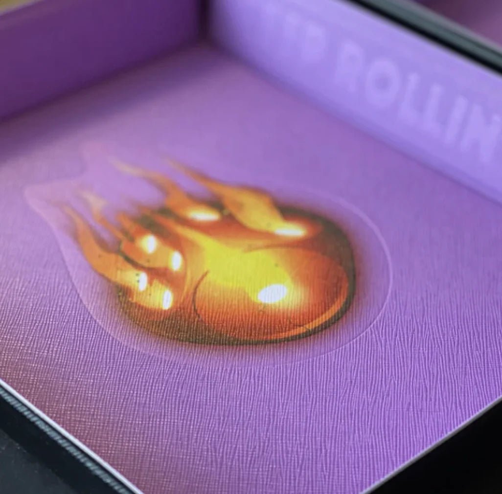 Dice Throne Purple Flaming Die Dice Tray - Dice Throne Inc. - 2