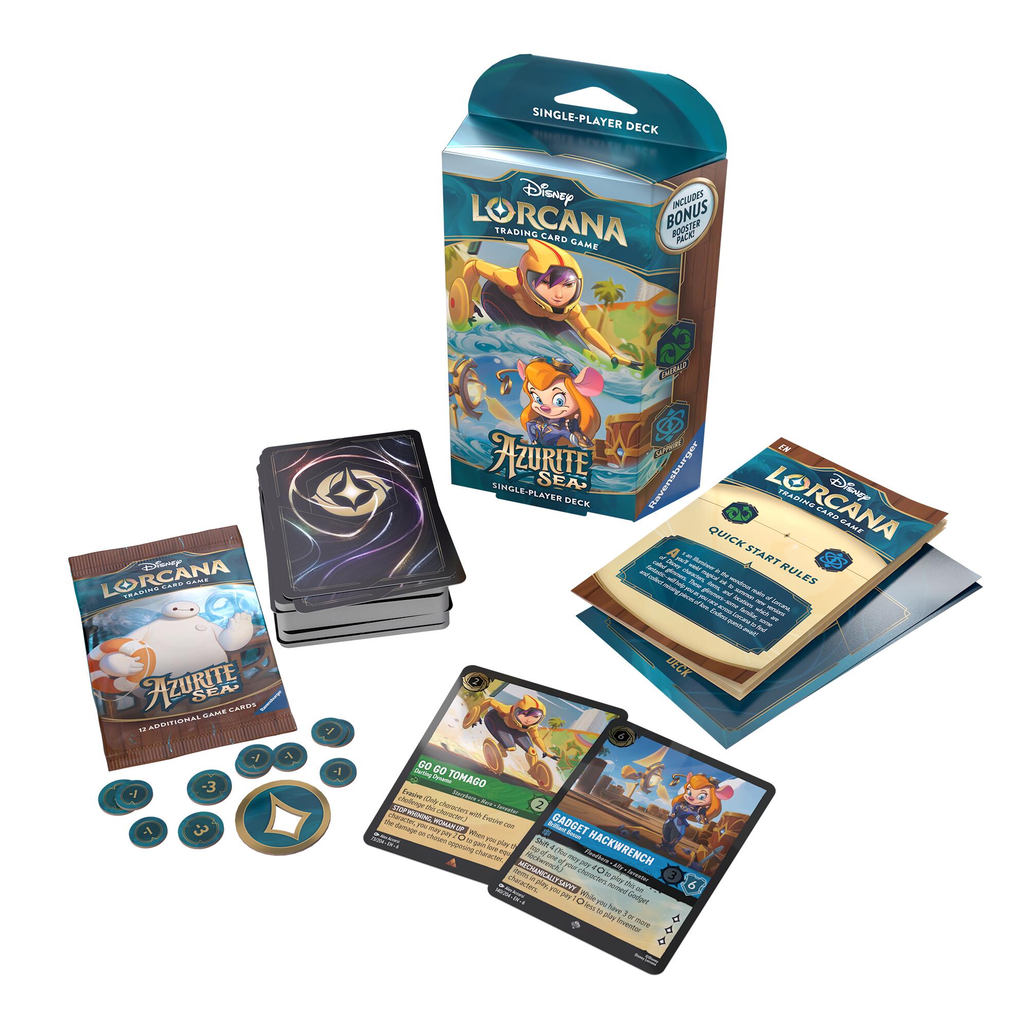 Disney Lorcana Azurite Sea Emerald and Sapphire Starter Deck - Disney - 2