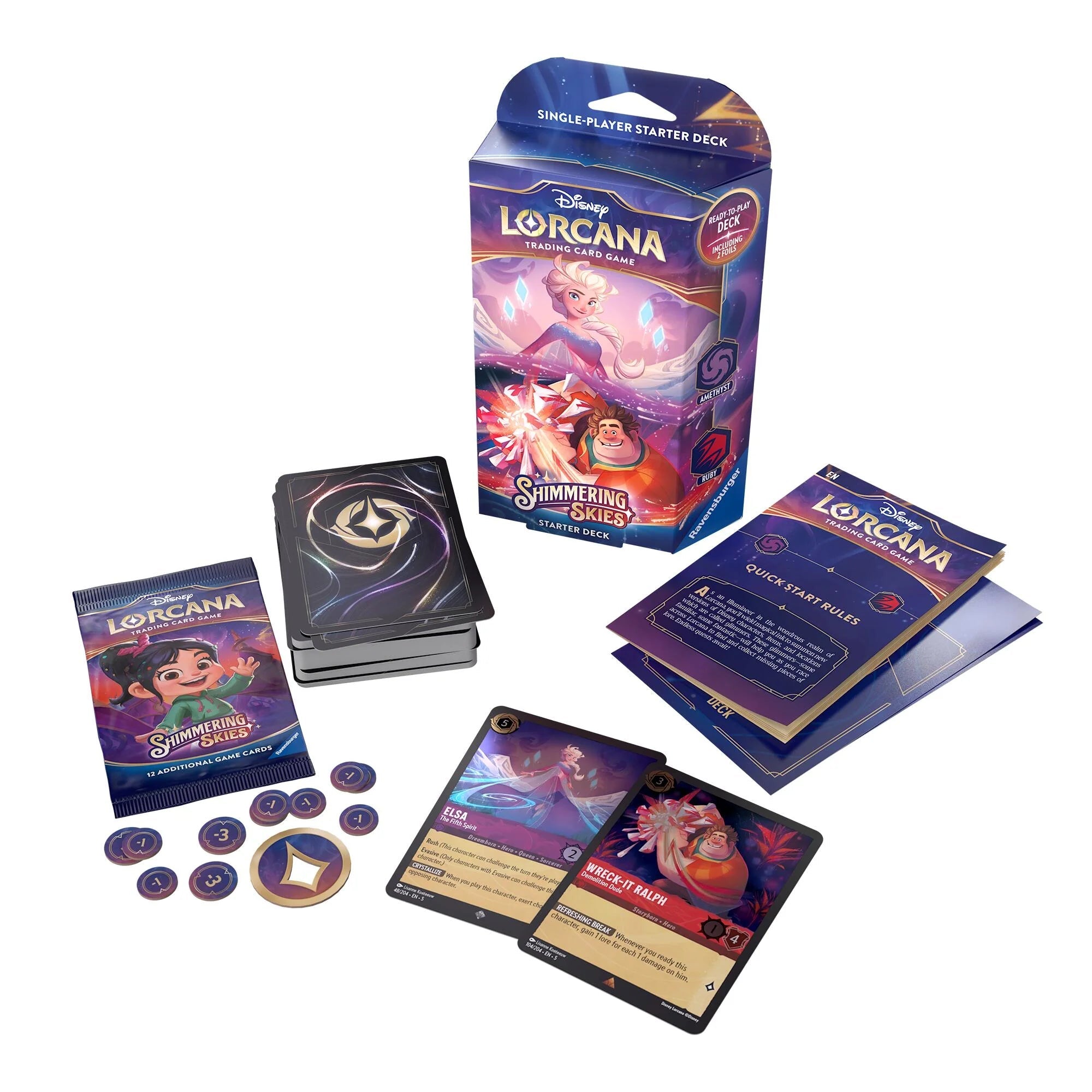 Disney Lorcana: Shimmering Skies Amethyst & Ruby Starter Deck - Disney - 2