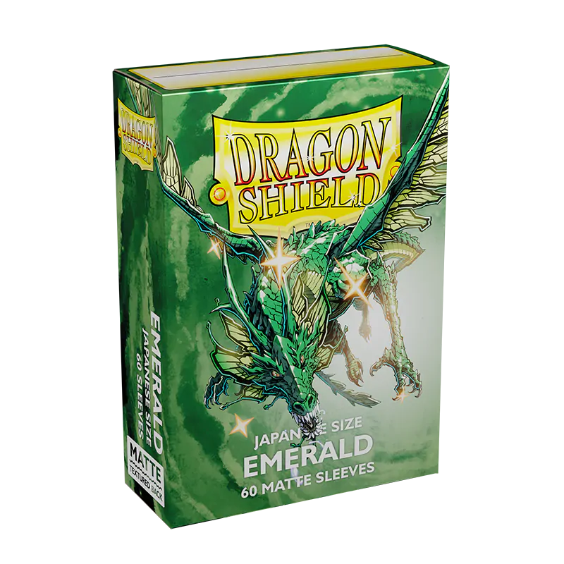 Dragon Shield: Japanese Size 60ct Sleeves - Emerald (Matte) - Dragon Shield - 3