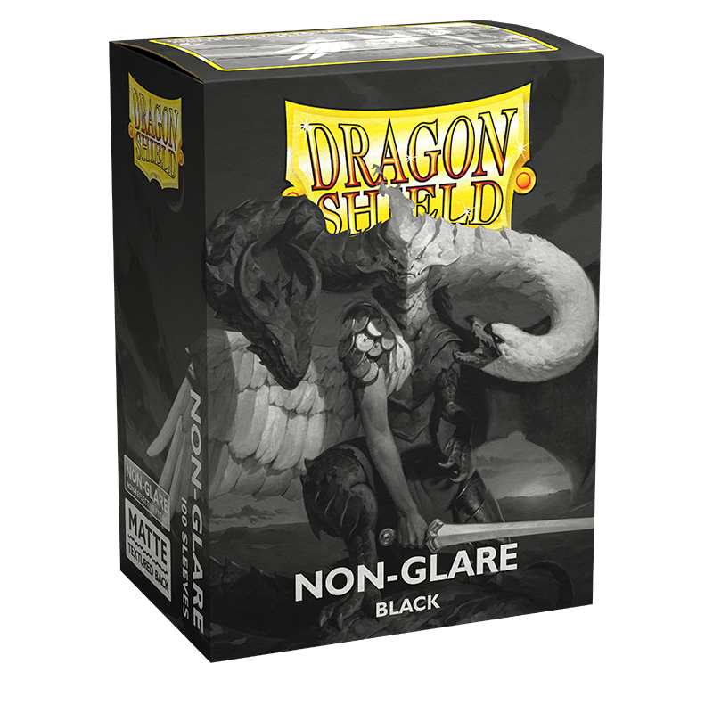 Dragon Shield: Standard 100ct Sleeves - Black (Non - Glare Matte) - Arcane Tinmen - 3