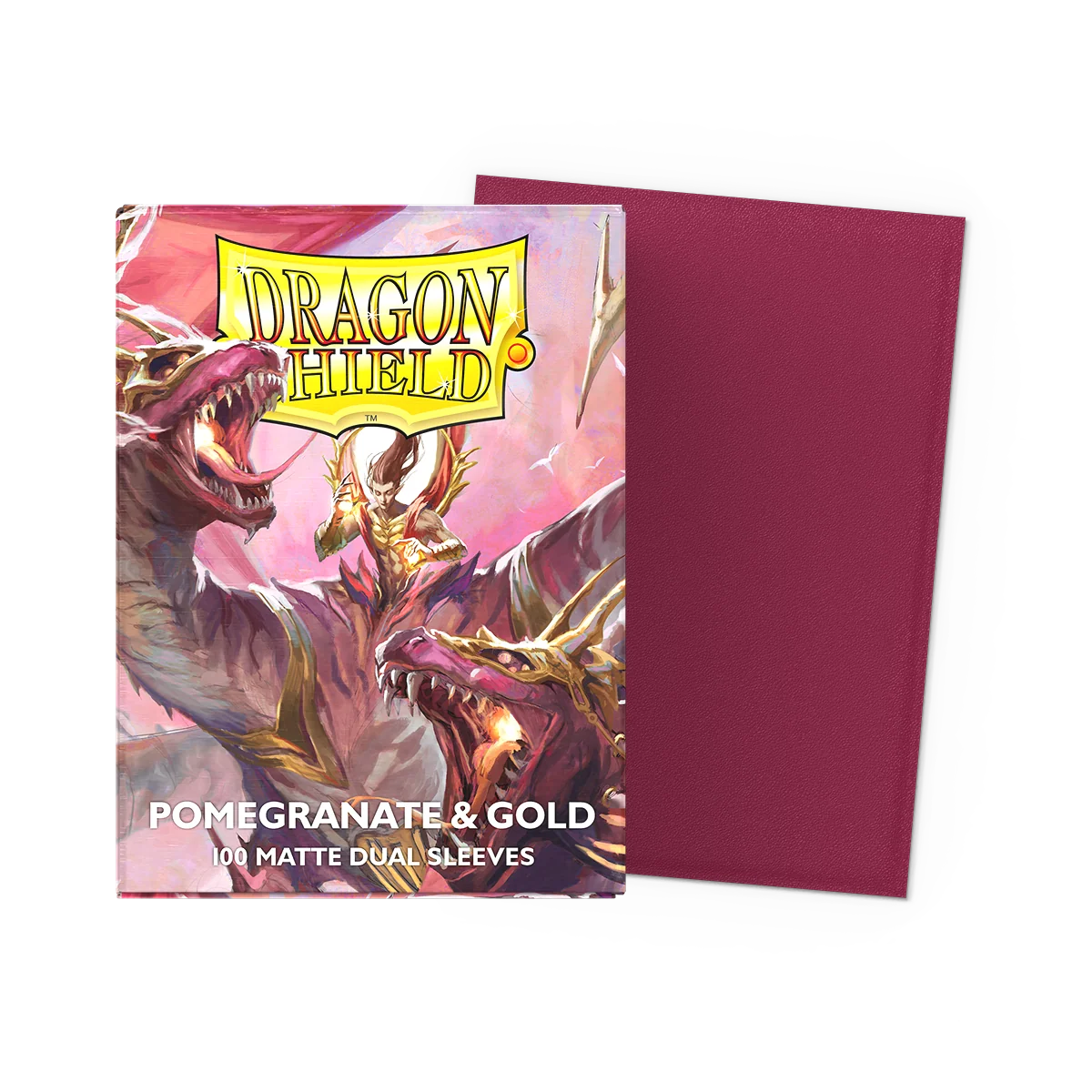 Dragon Shield Standard 100ct Sleeves, Pomegranate Gold Matte Dual - Arcane Tinmen - 1