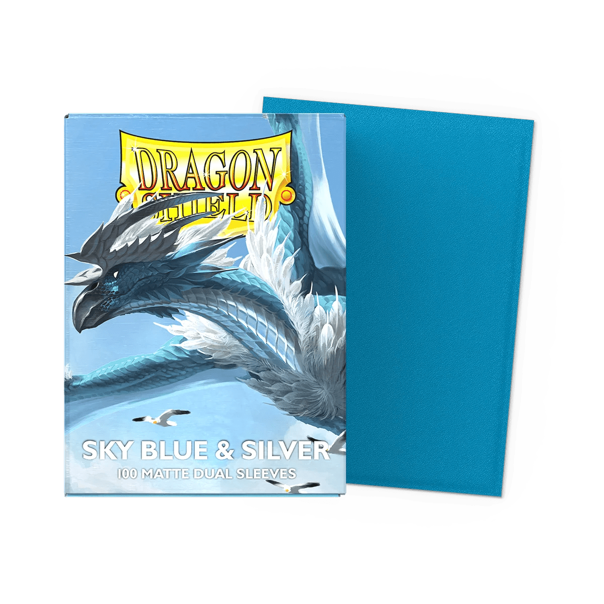 Dragon Shield Standard 100ct Sleeves, Sky Blue and Silver Matte Dual - Arcane Tinmen - 1