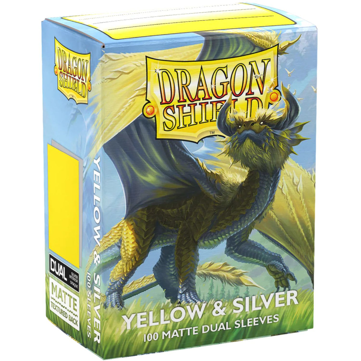 Dragon Shield Standard 100ct Sleeves, Yellow and Silver Dual Matte - Arcane Tinmen - 3