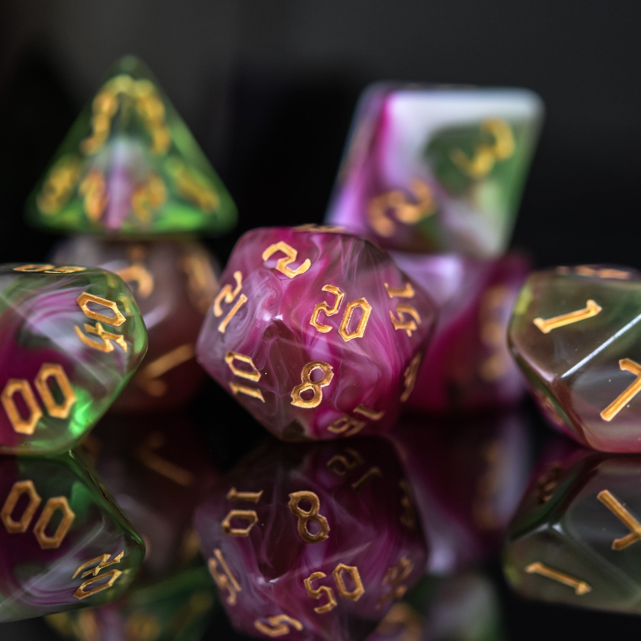 Druid Class Acrylic Dice Set - Misty Mountain Gaming - 1