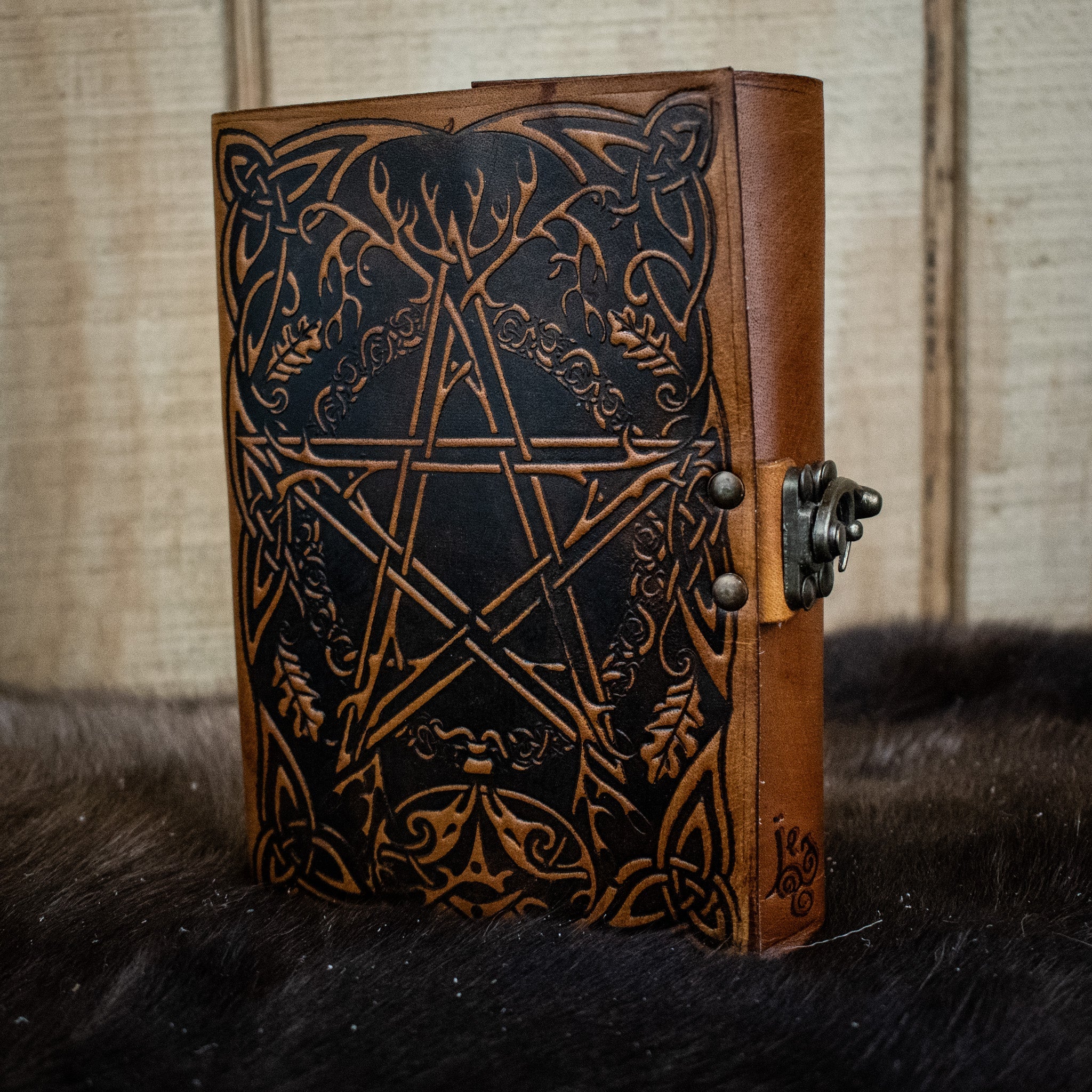 "Earth Pentacle" Leather Journal - Misty Mountain Gaming - 1