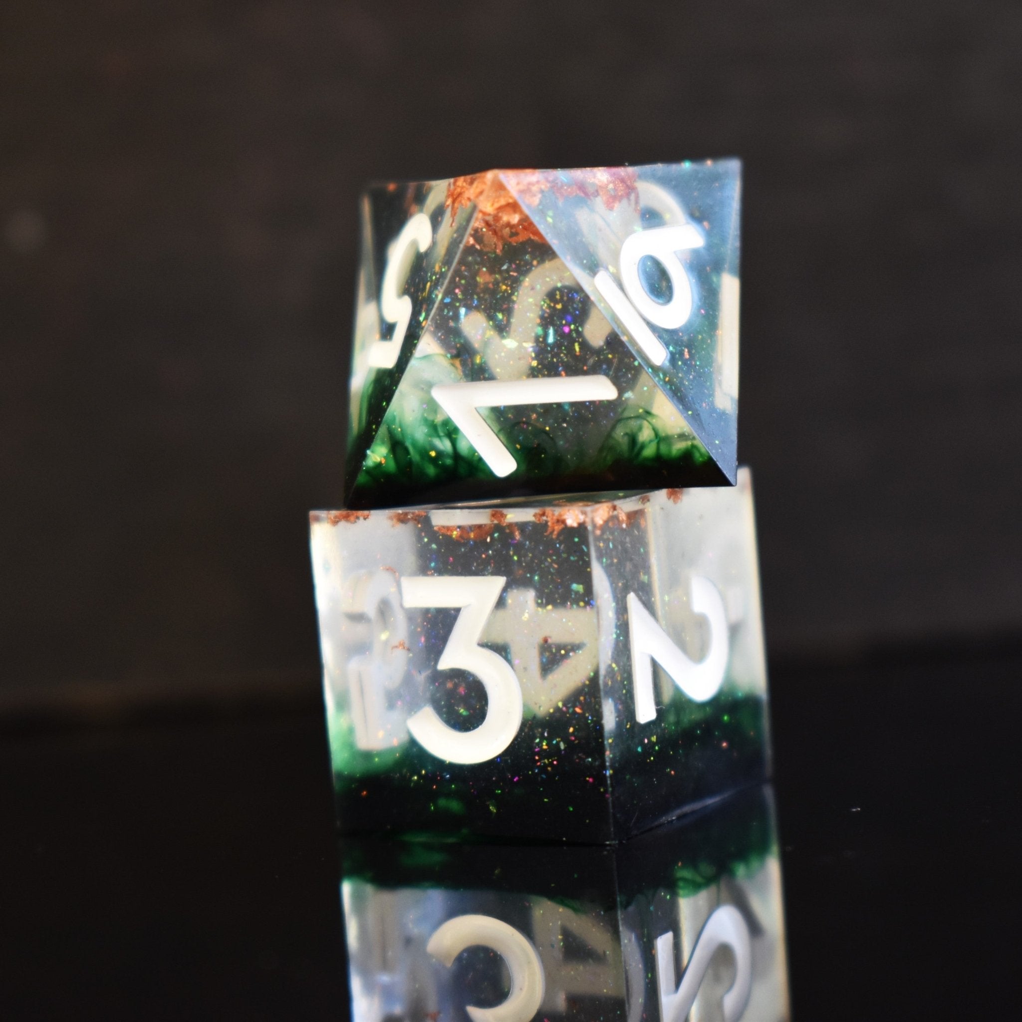 Earthbind Sharp - Edged Resin Dice Set - Misty Mountain Gaming - 6