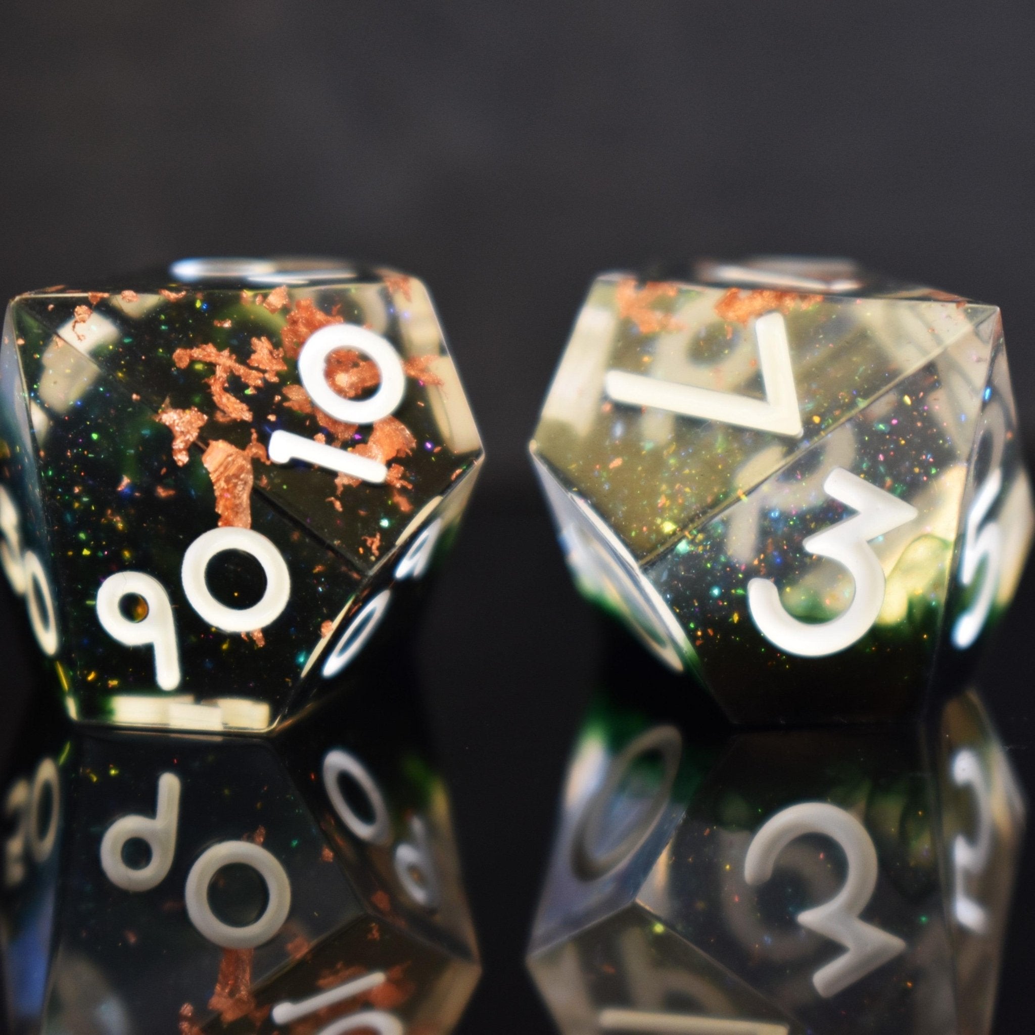 Earthbind Sharp - Edged Resin Dice Set - Misty Mountain Gaming - 3