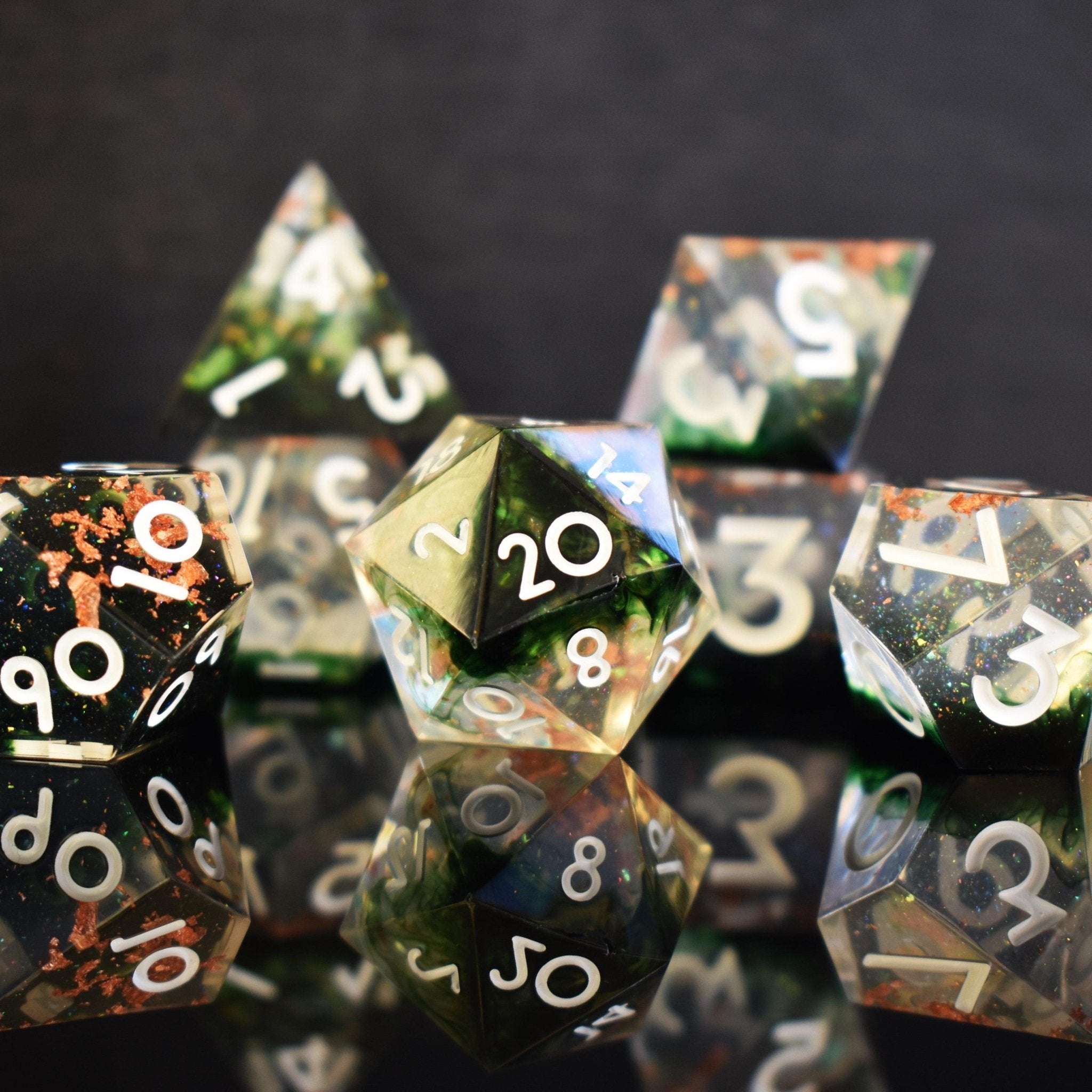 Earthbind Sharp - Edged Resin Dice Set - Misty Mountain Gaming - 1