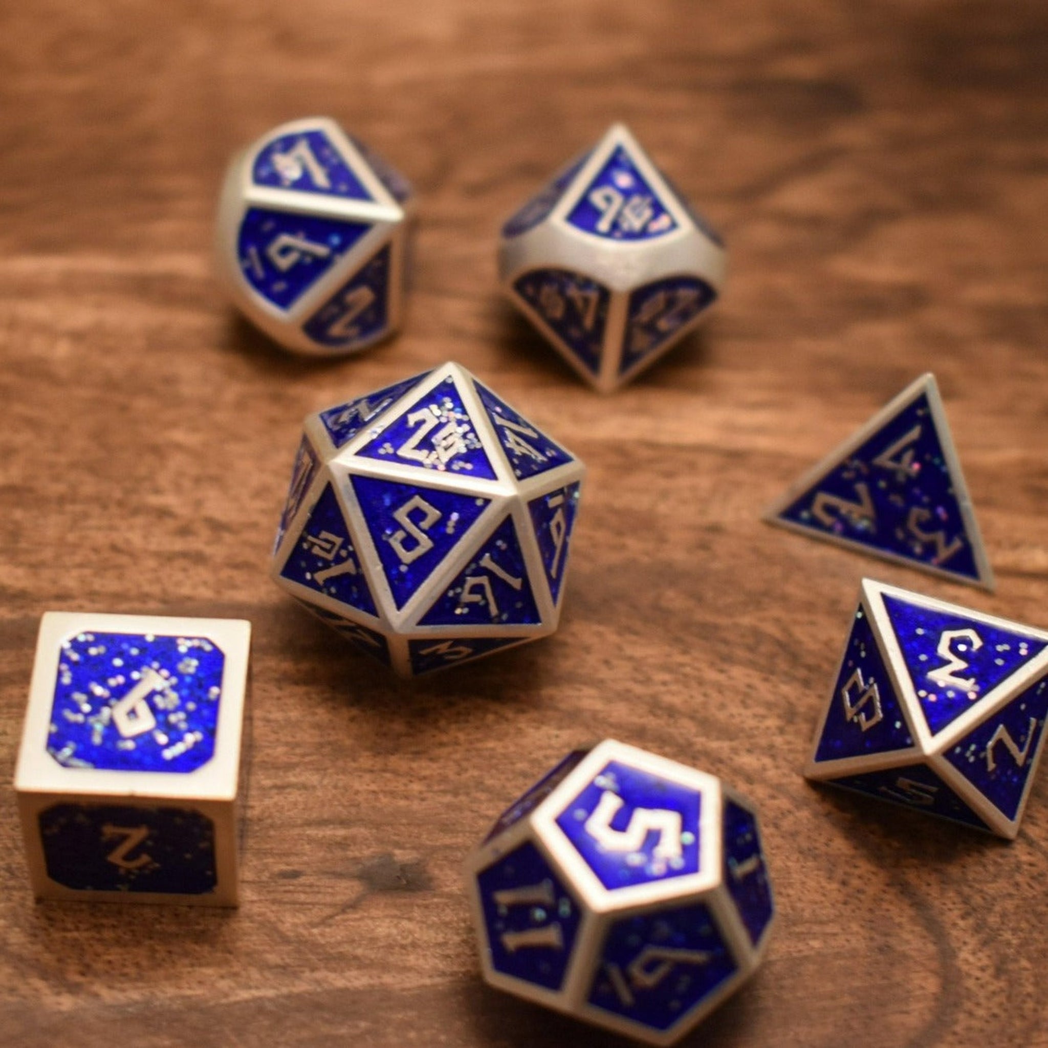 Elder Runes Heart Of The Frost Wyrm Metal Dice Set - Misty Mountain Gaming - 2