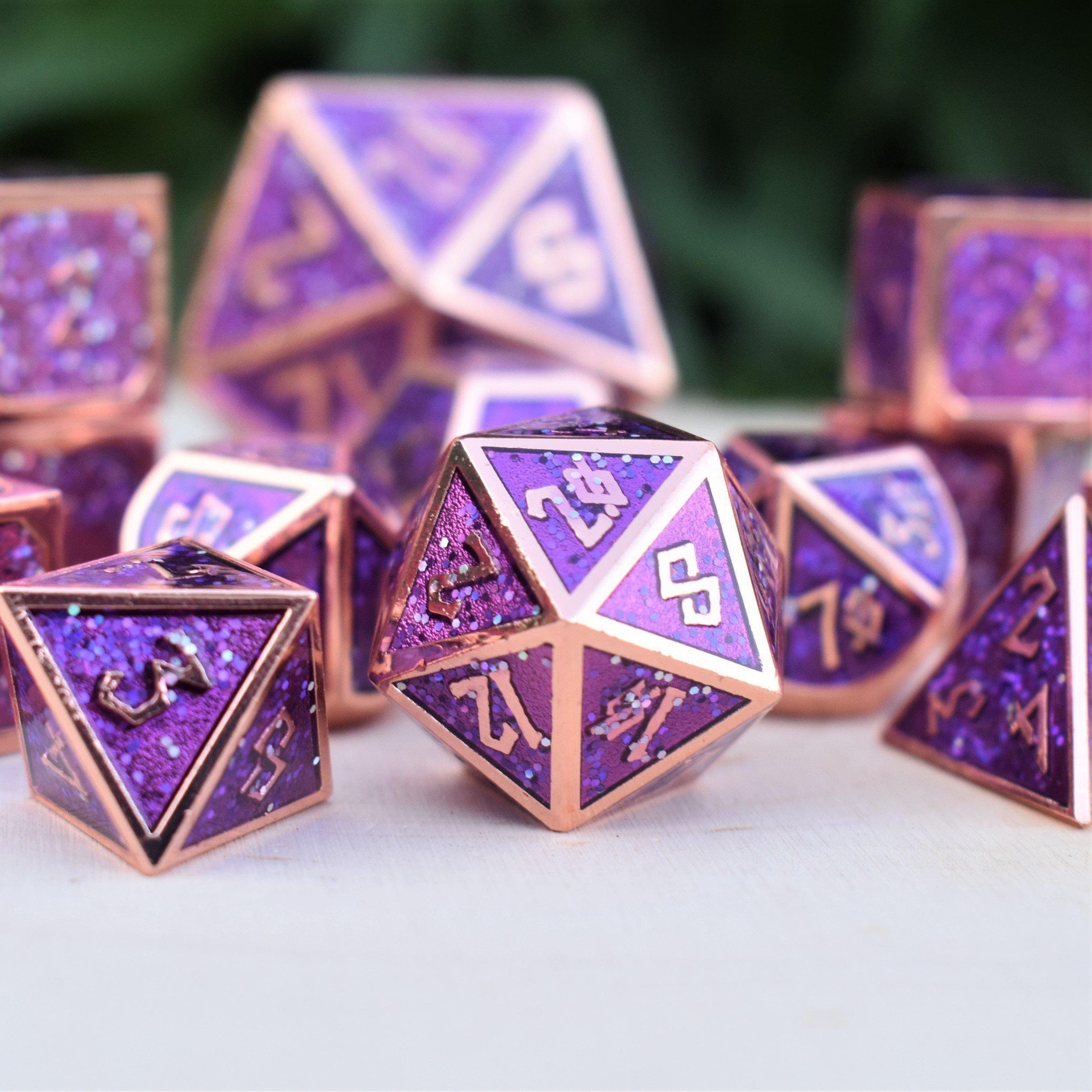 Elder Runes Once Upon A Dream Metal Dice Set - Misty Mountain Gaming - 1