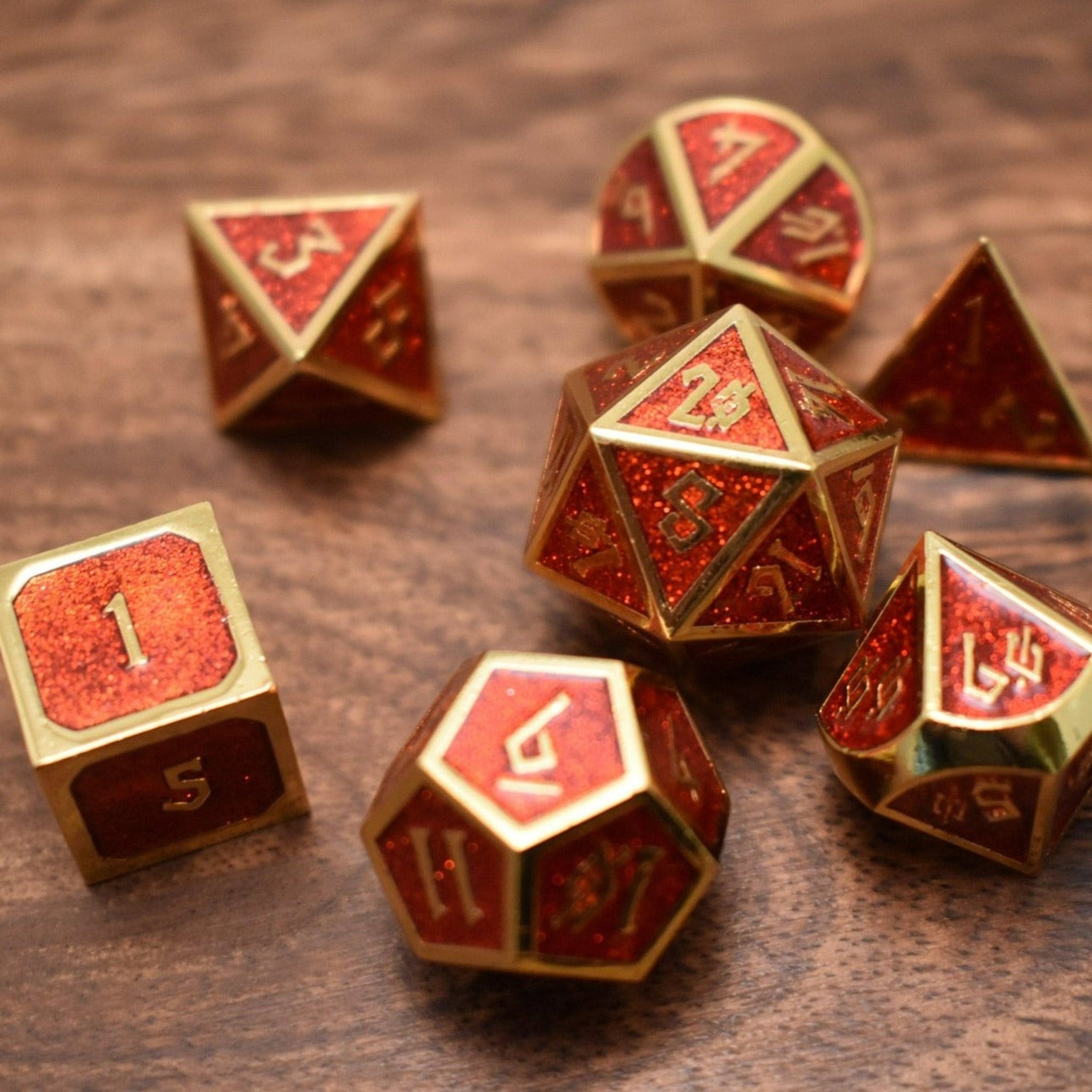 Elder Runes Paladin's Rage Metal Dice Set - Misty Mountain Gaming - 2