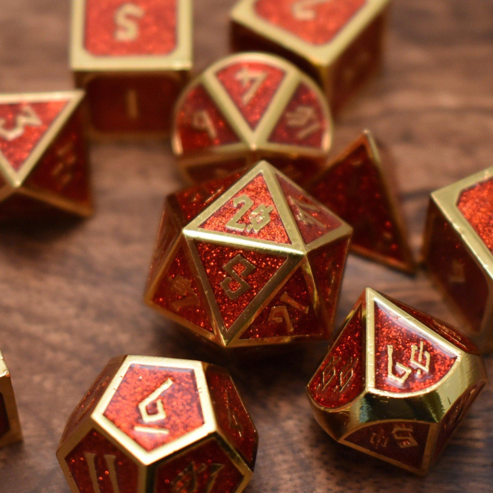 Elder Runes Paladin's Rage Metal Dice Set - Misty Mountain Gaming - 1