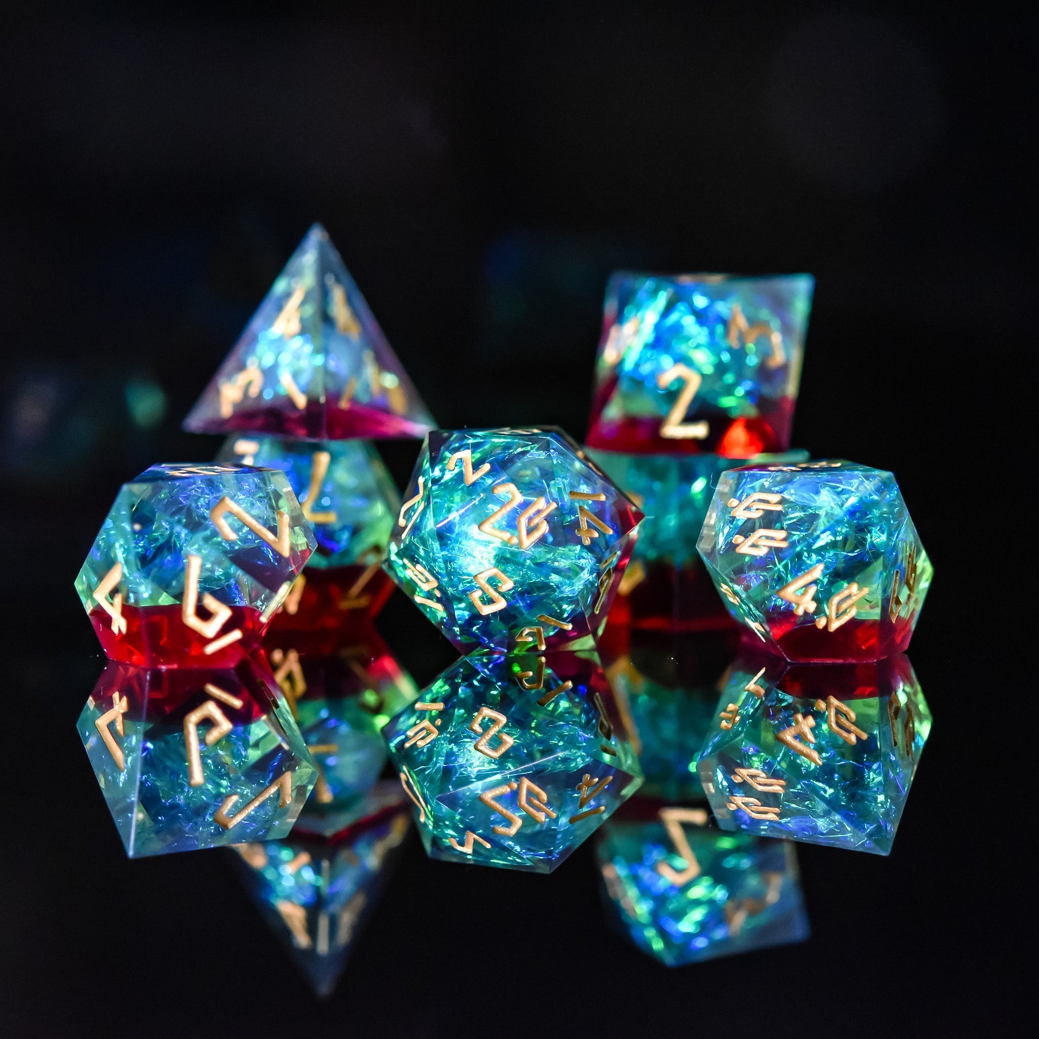 Eldritch Blast Sharp - Edged Resin Dice Set - Misty Mountain Gaming - 1