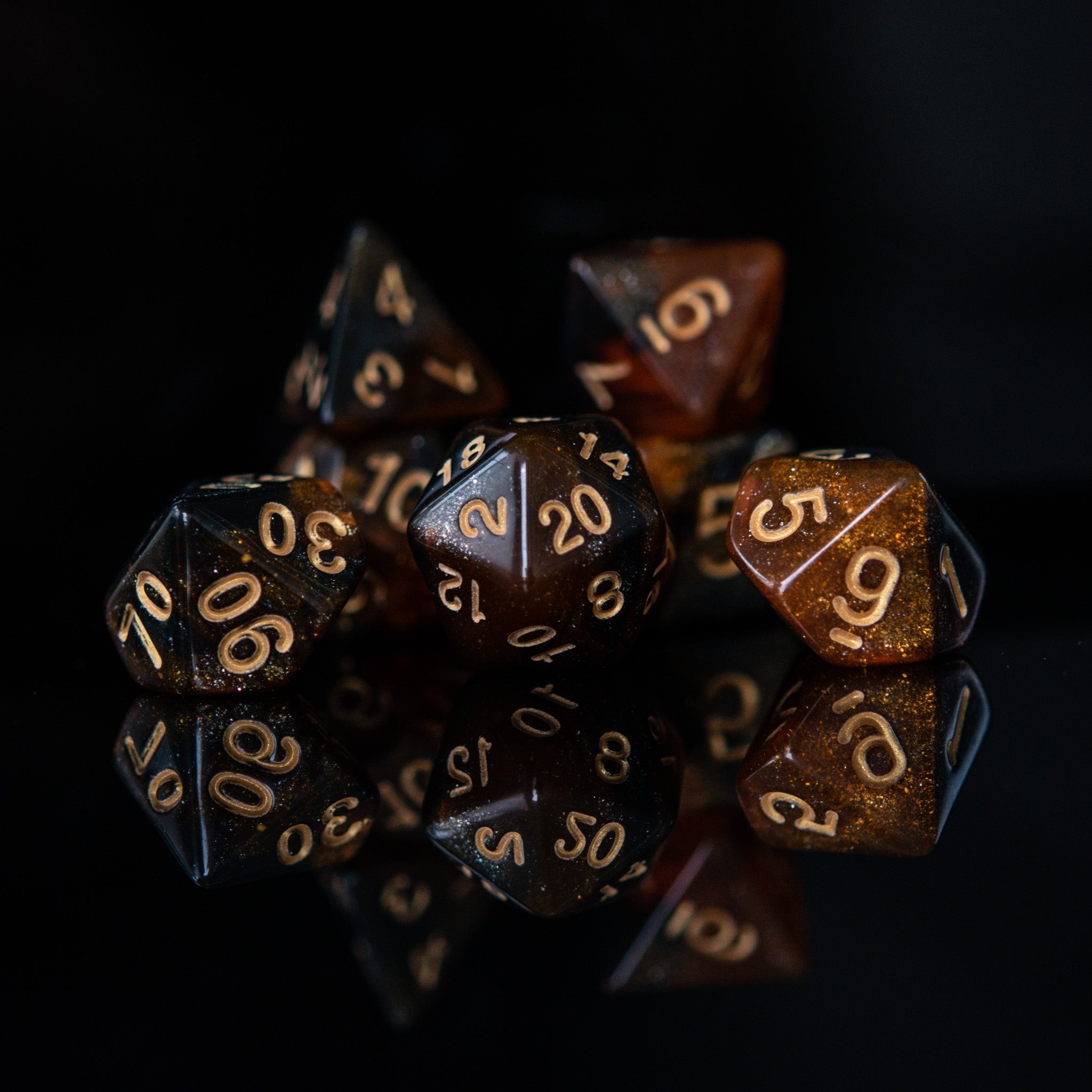 Elixir of Darkvision Acrylic Dice Set - Misty Mountain Gaming - 3