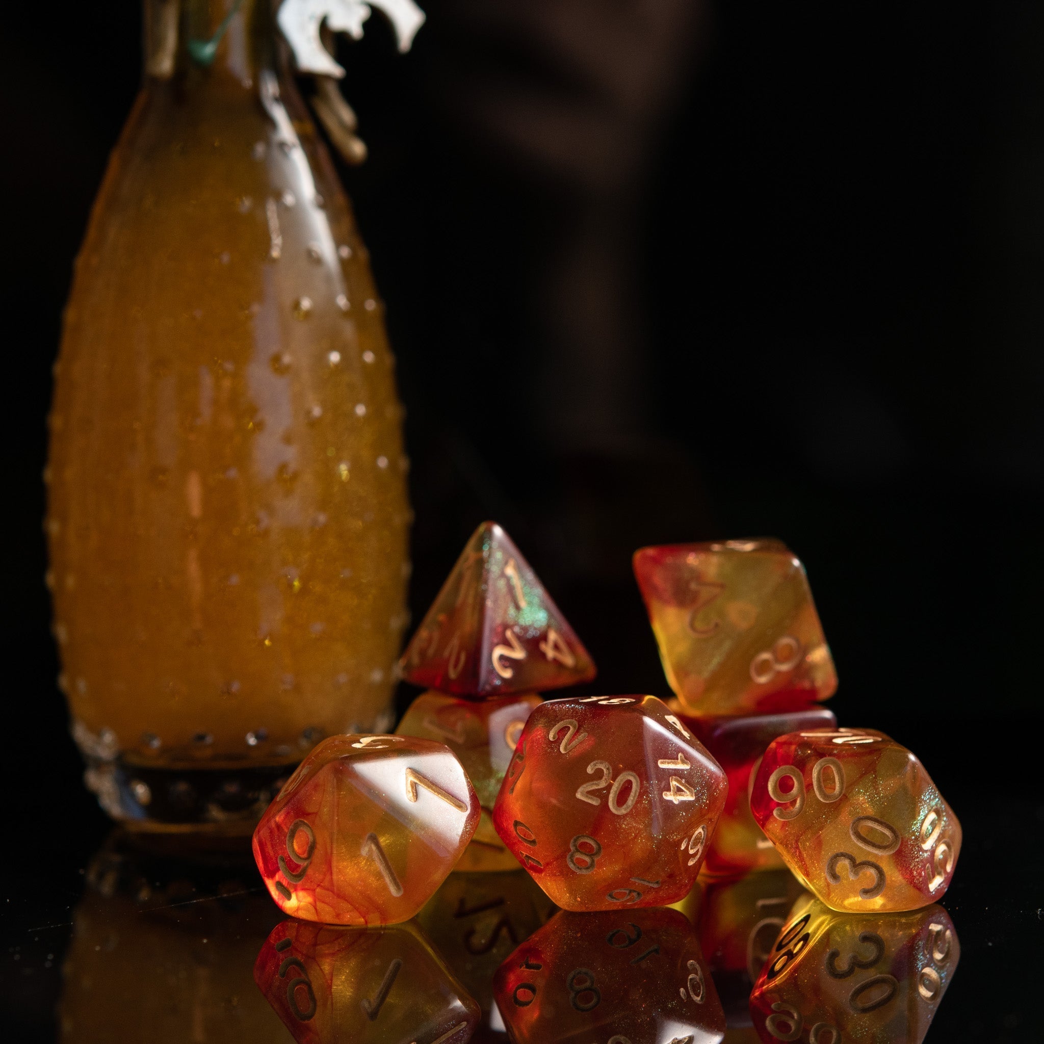 Elixir of Vitality Acrylic Dice Set - Misty Mountain Gaming - 5