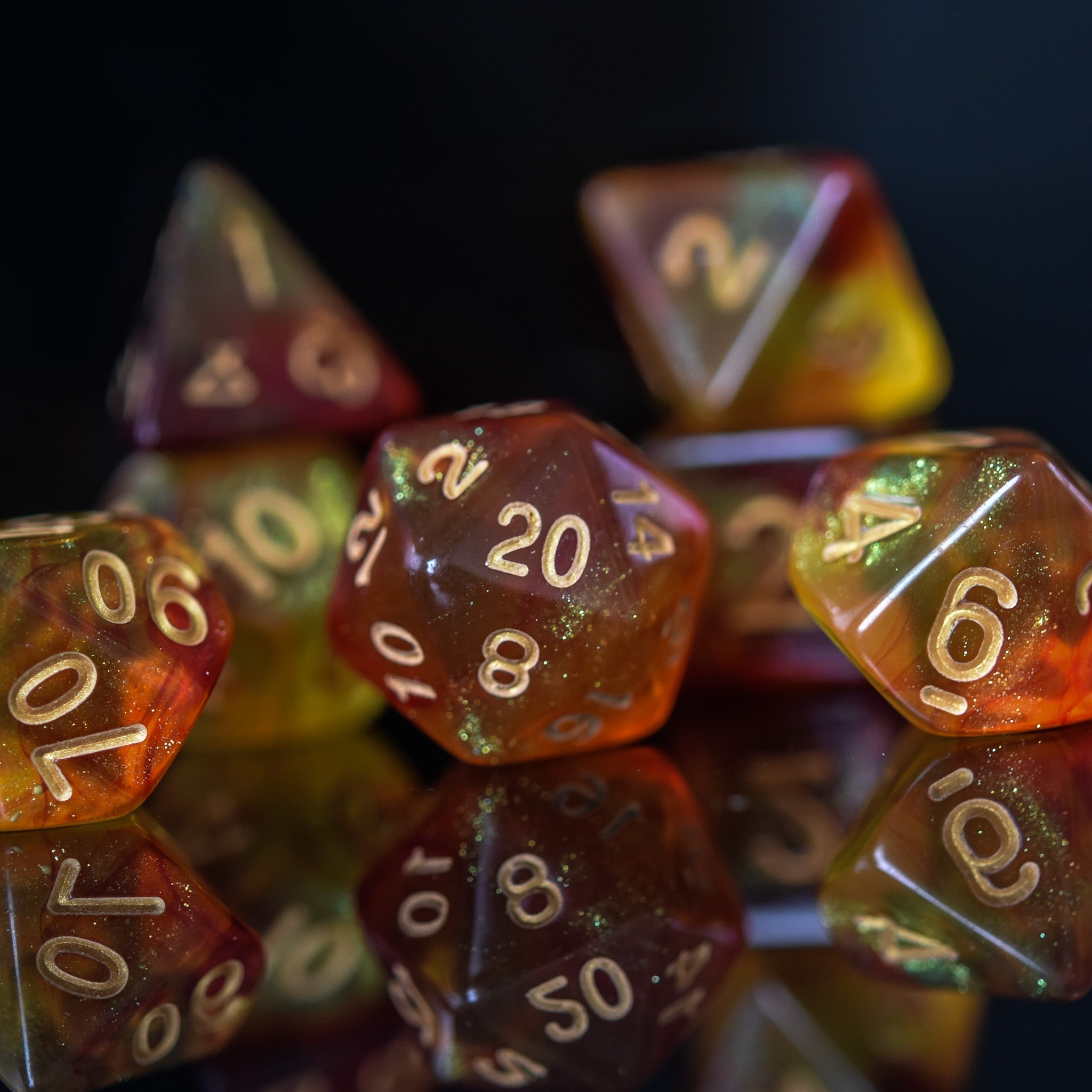 Elixir of Vitality Acrylic Dice Set - Misty Mountain Gaming - 3