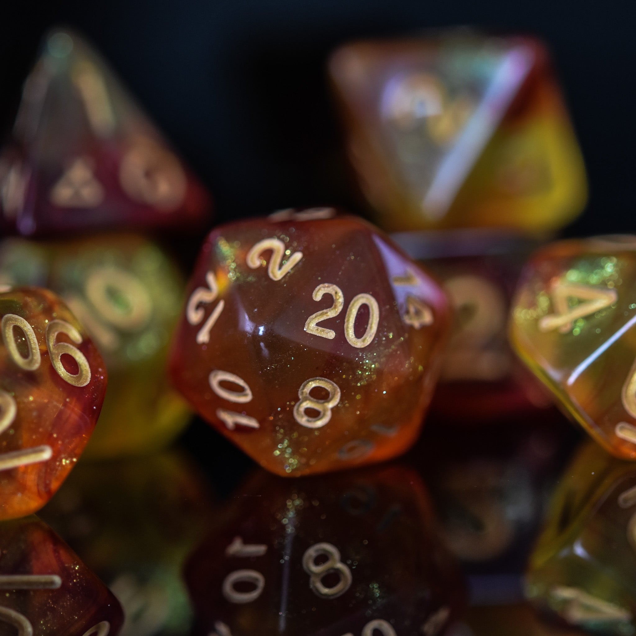 Elixir of Vitality Acrylic Dice Set - Misty Mountain Gaming - 6