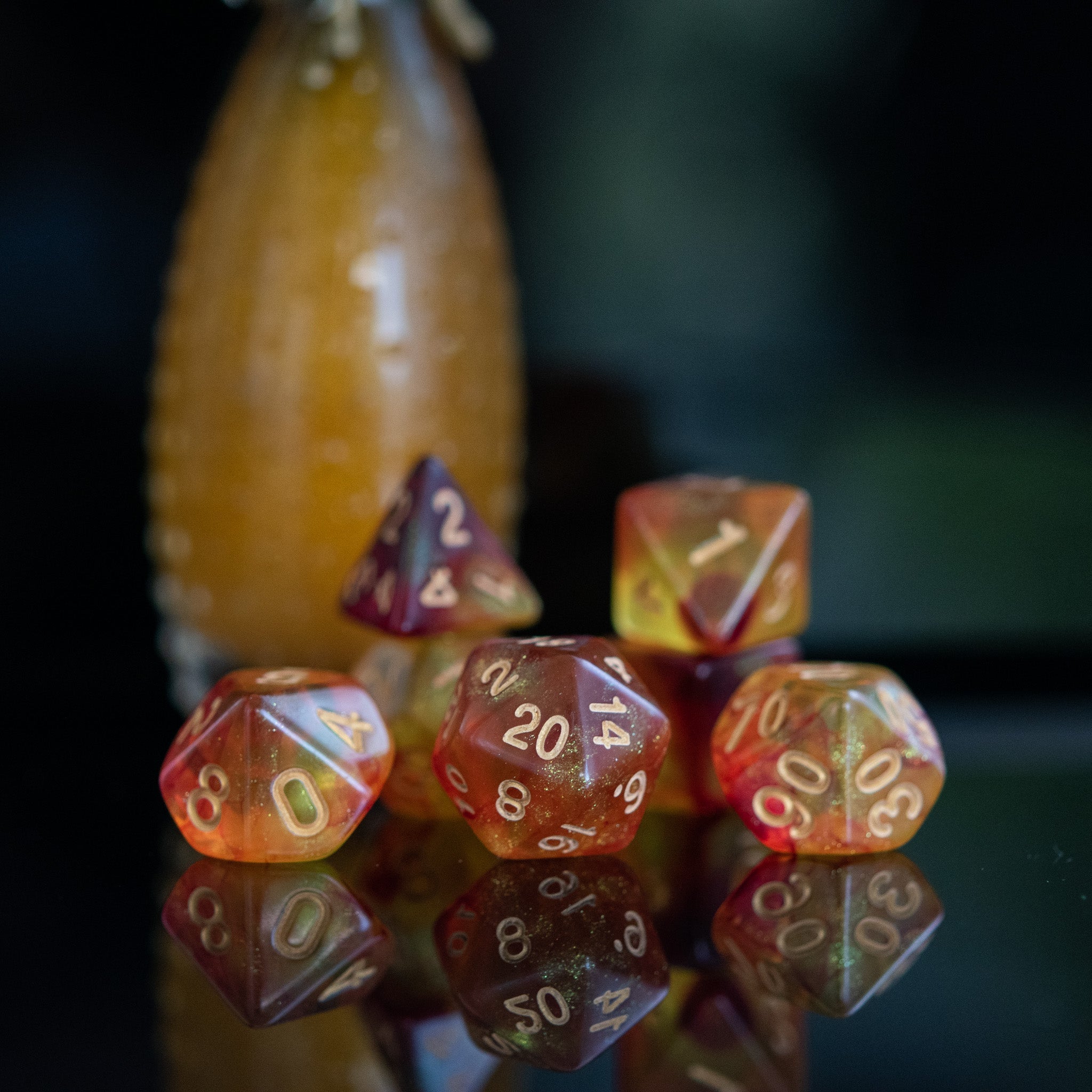 Elixir of Vitality Acrylic Dice Set - Misty Mountain Gaming - 4