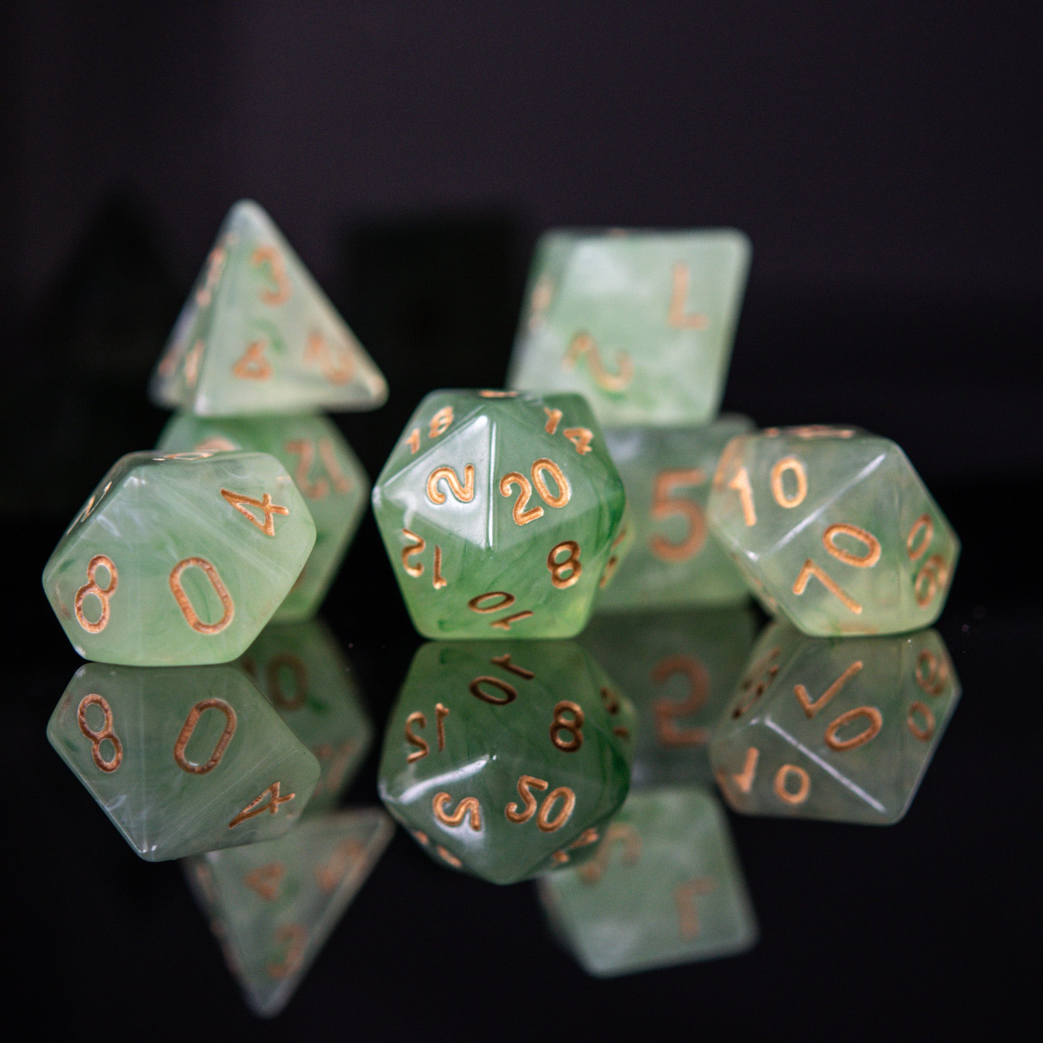 Elixir of Water Breathing Acrylic Dice Set - Misty Mountain Gaming - 2