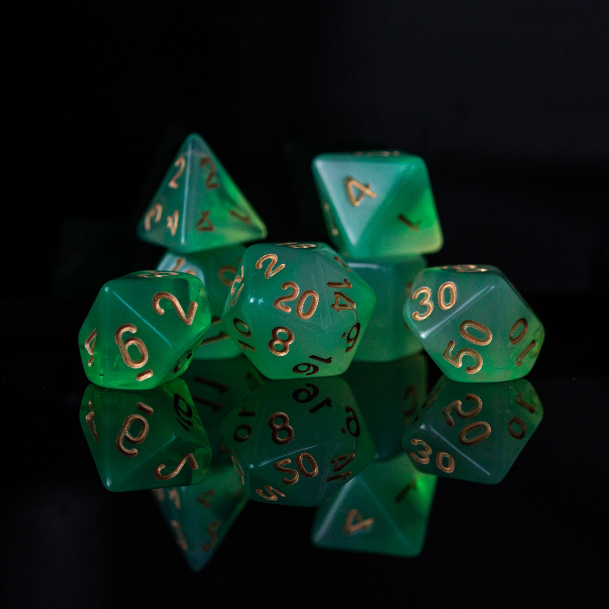 Elixir of Zombification Acrylic Dice Set - Misty Mountain Gaming - 2