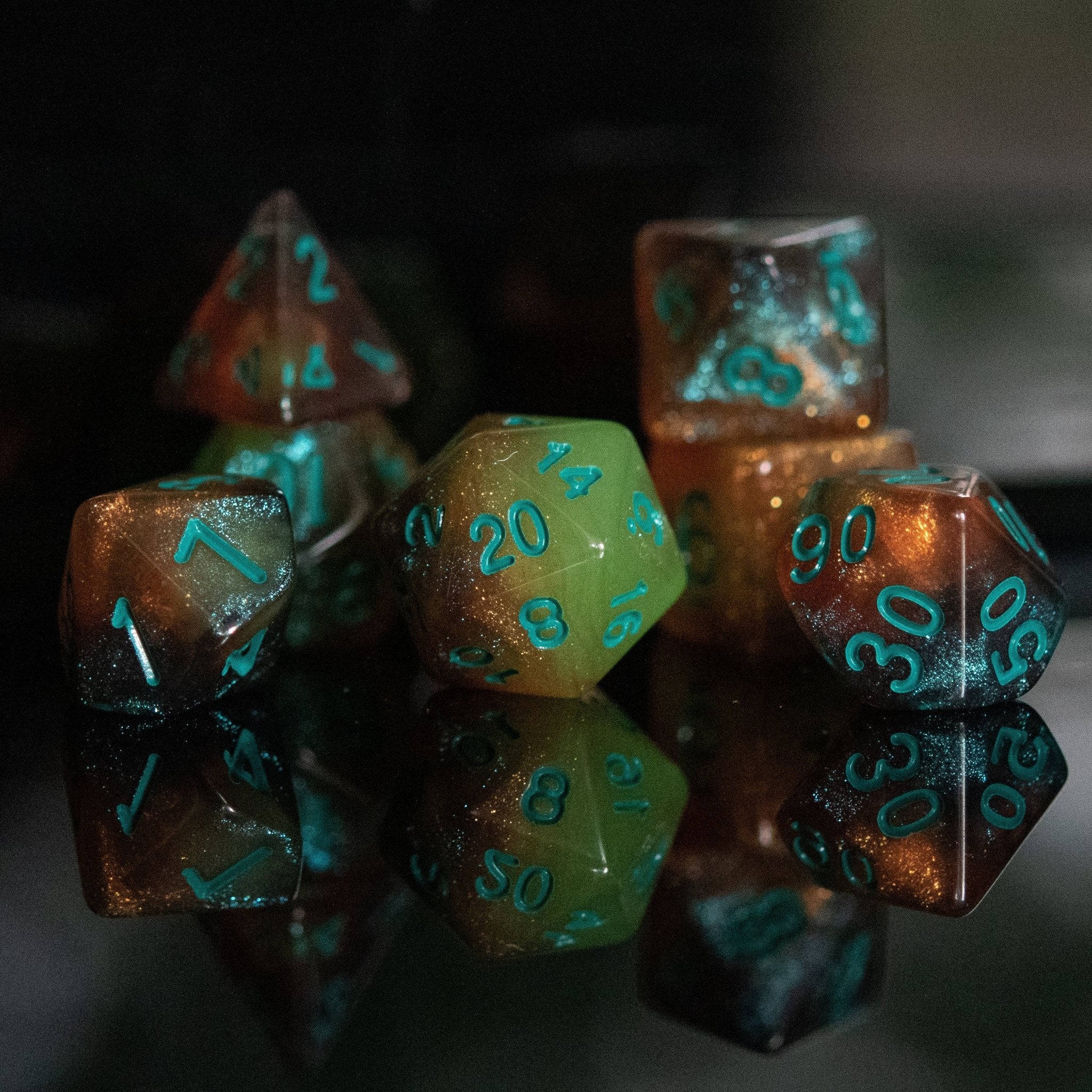 Extraterrestrial Acrylic Dice Set - Misty Mountain Gaming - 1