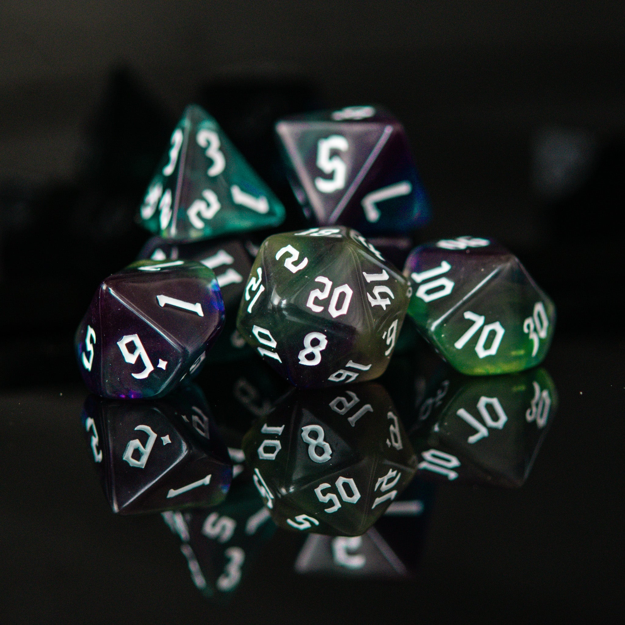 Fighter Class Acrylic Dice Set - Misty Mountain Gaming - 2