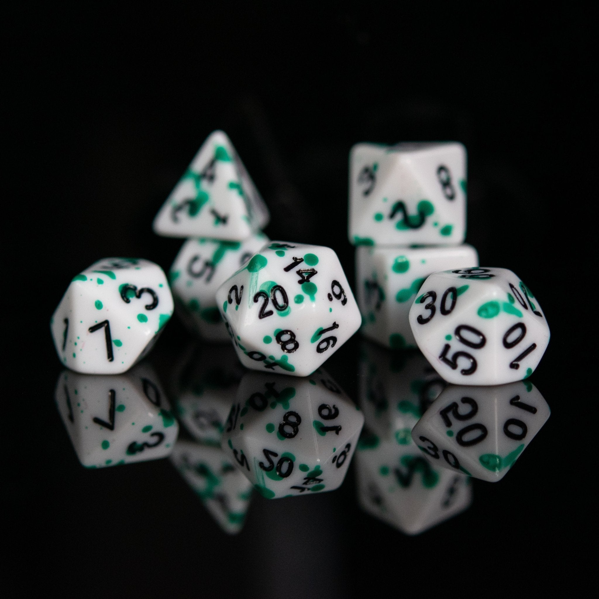 Foggy Pox Acrylic Dice Set - Misty Mountain Gaming - 3