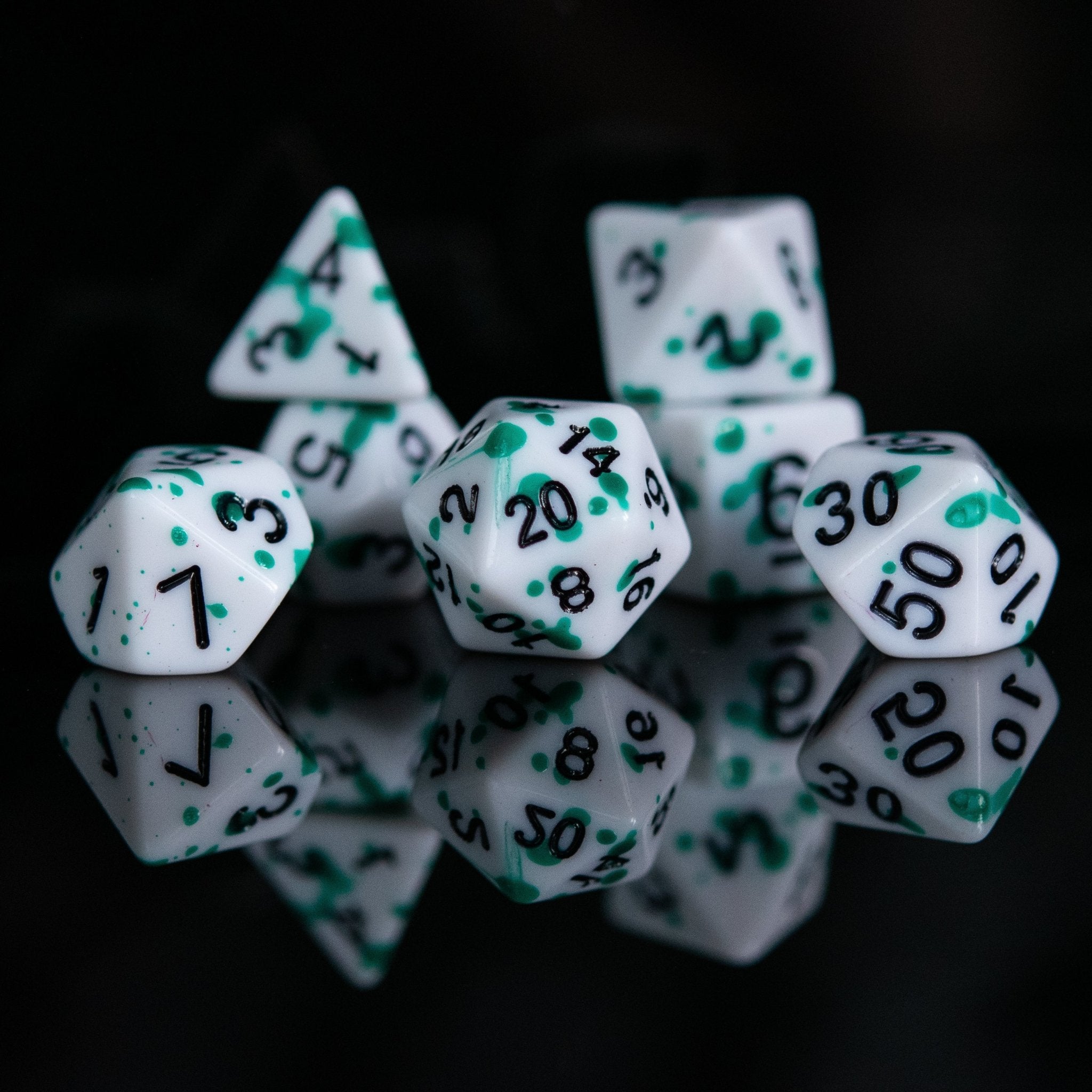 Foggy Pox Acrylic Dice Set - Misty Mountain Gaming - 1