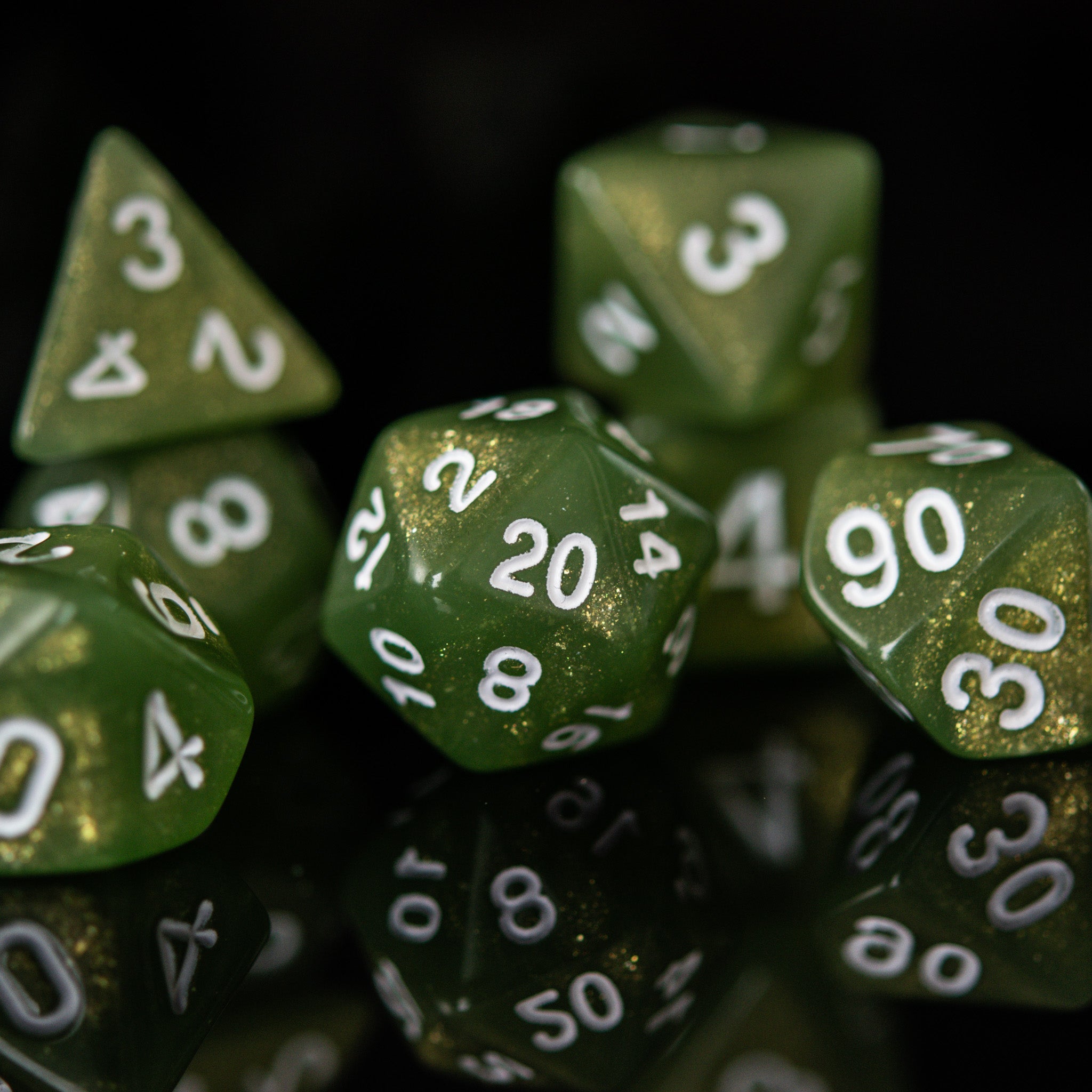 Forest Sprite Acrylic Dice Set - Misty Mountain Gaming - 3