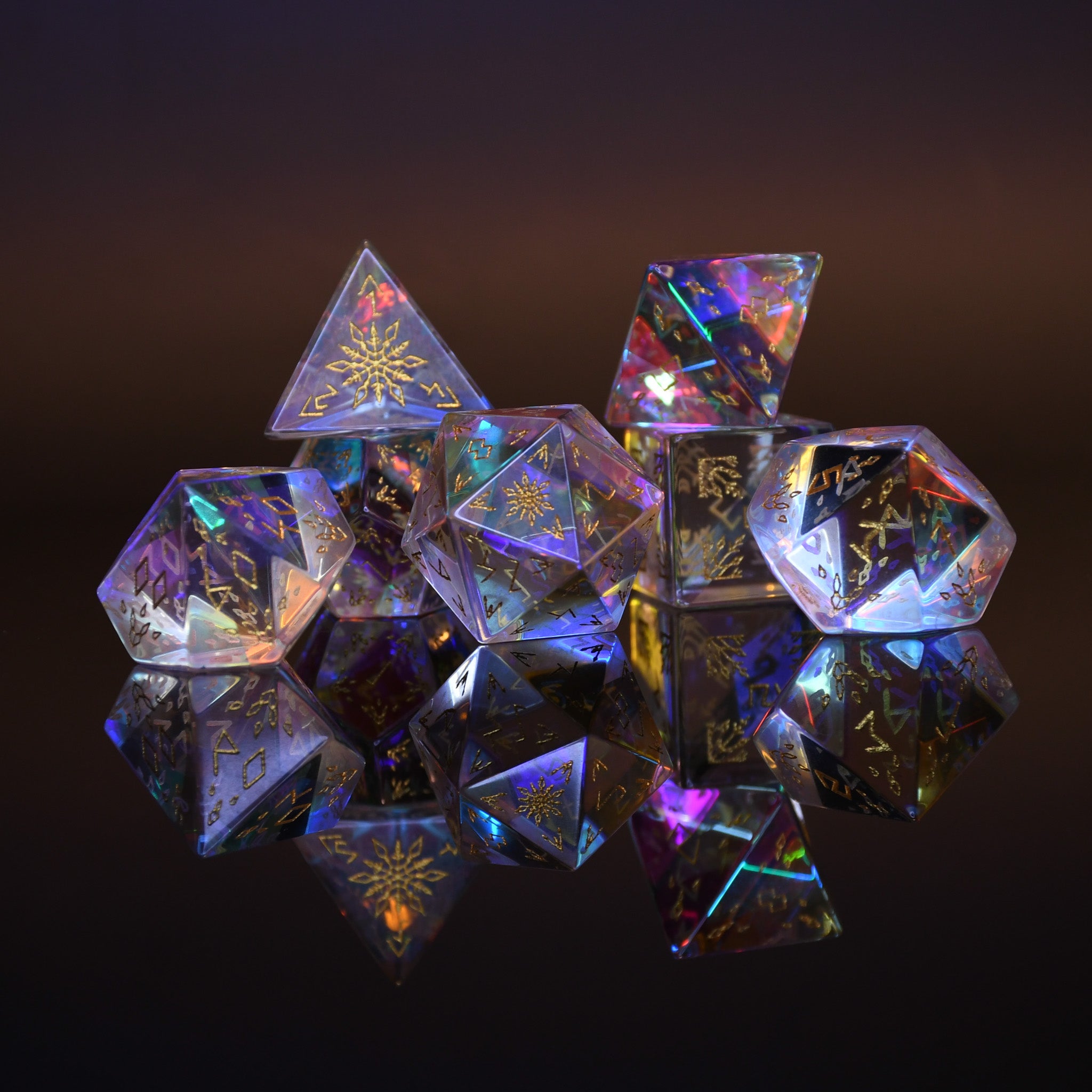 Frostbite Prism Glass Dice Set - Misty Mountain Gaming - 1