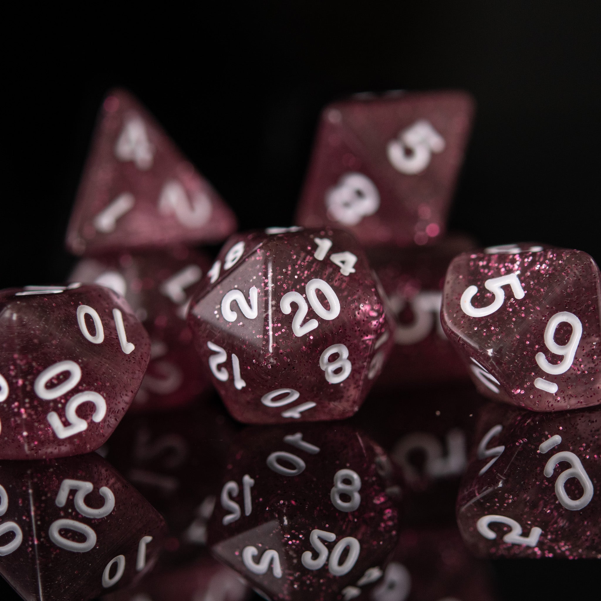 Glass of Rosé Acrylic Dice Set - Misty Mountain Gaming - 2