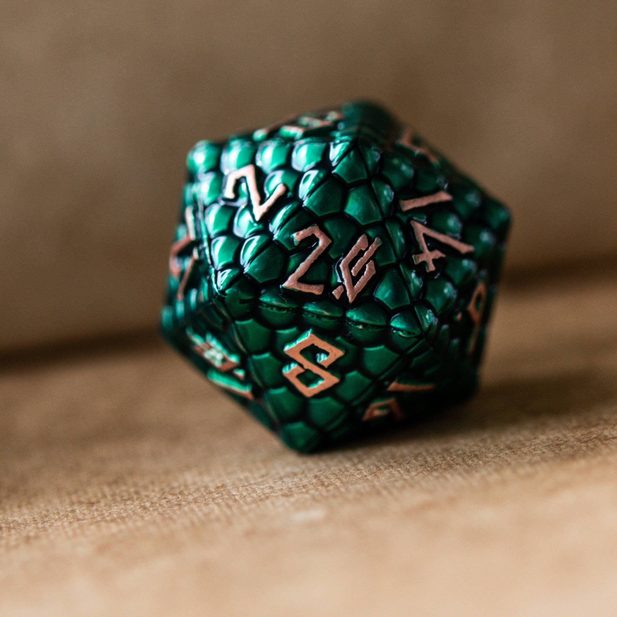 Green Dragon's Egg Metal Dice Set - Misty Mountain Gaming - 2