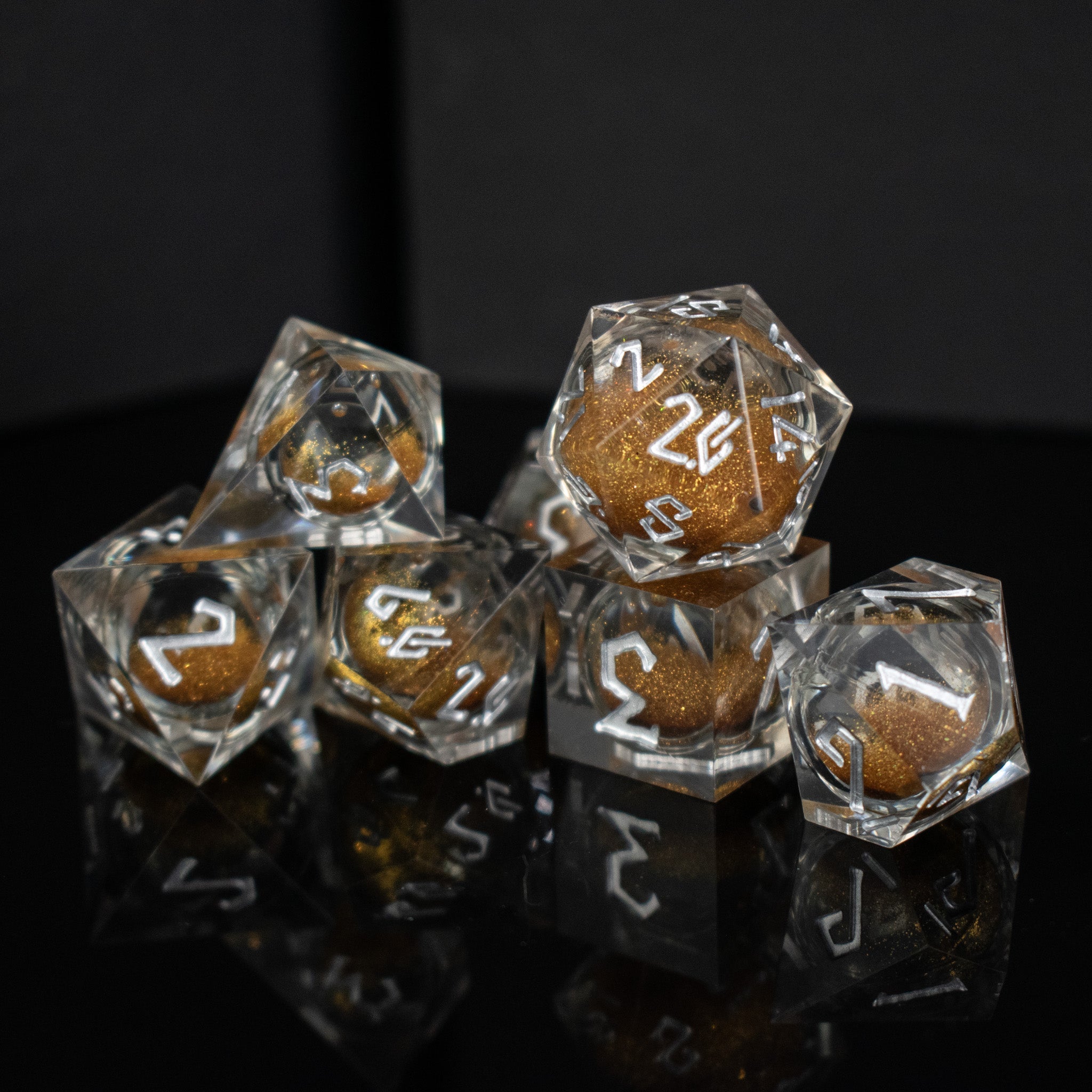 Hidden Treasures Liquid Core Dice Set - Misty Mountain Gaming - 2