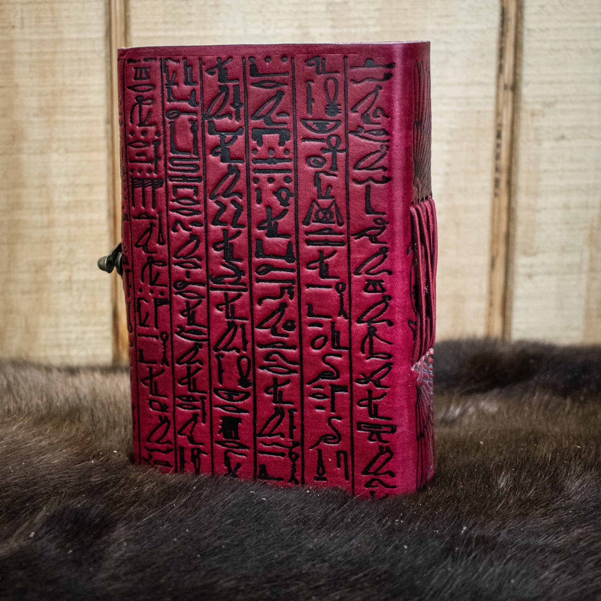 "Hieroglyphics" Leather Journal - Misty Mountain Gaming - 5