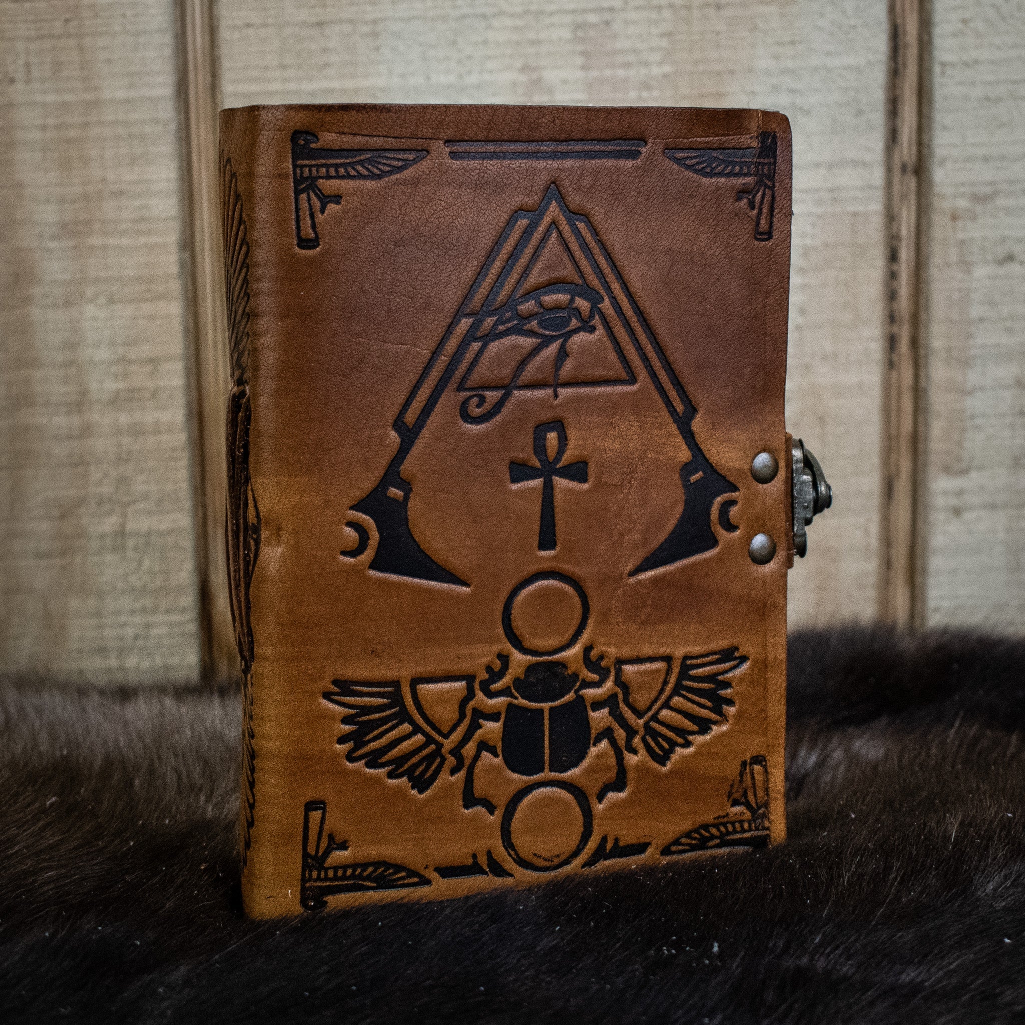 "Hieroglyphics" Leather Journal - Misty Mountain Gaming - 4