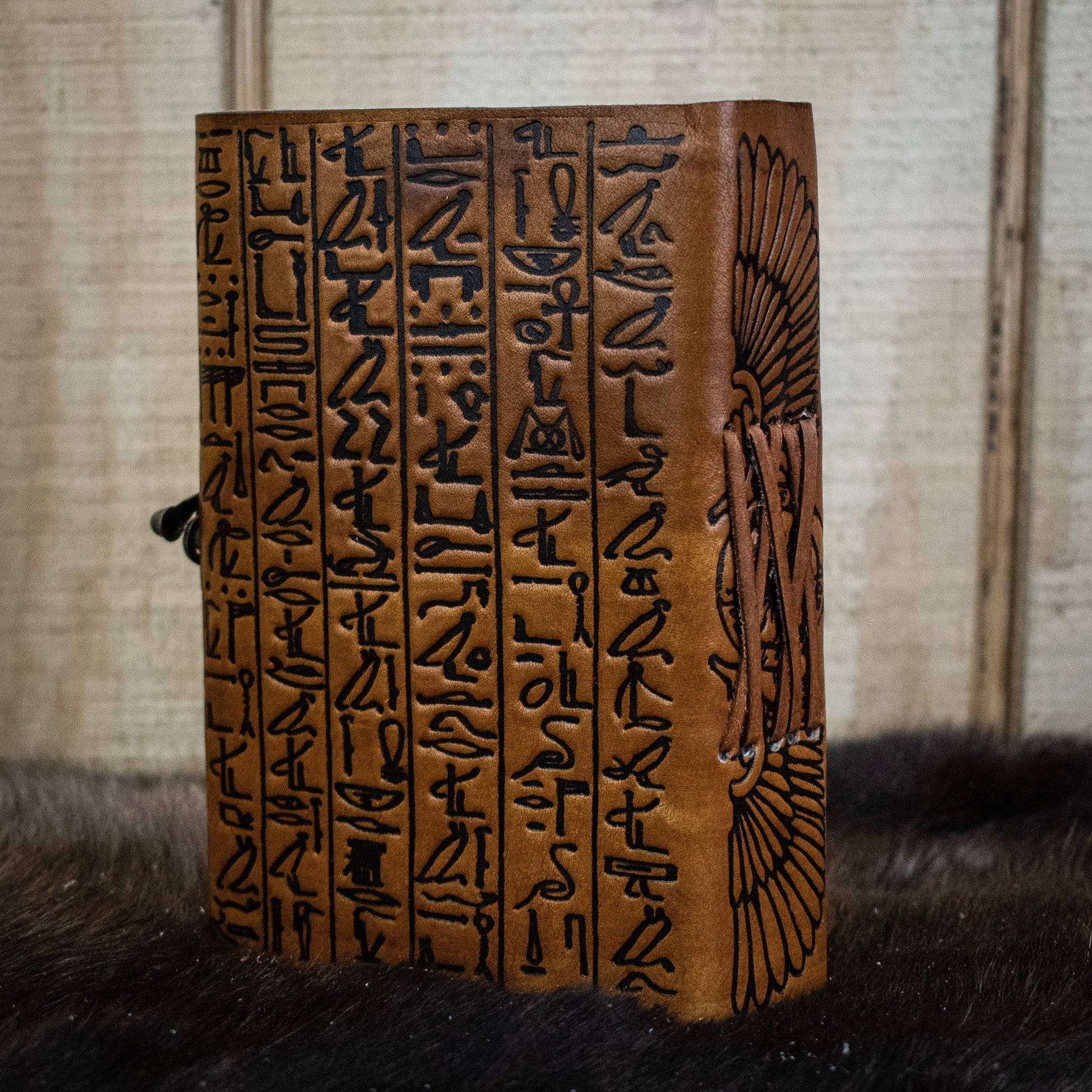 "Hieroglyphics" Leather Journal - Misty Mountain Gaming - 7