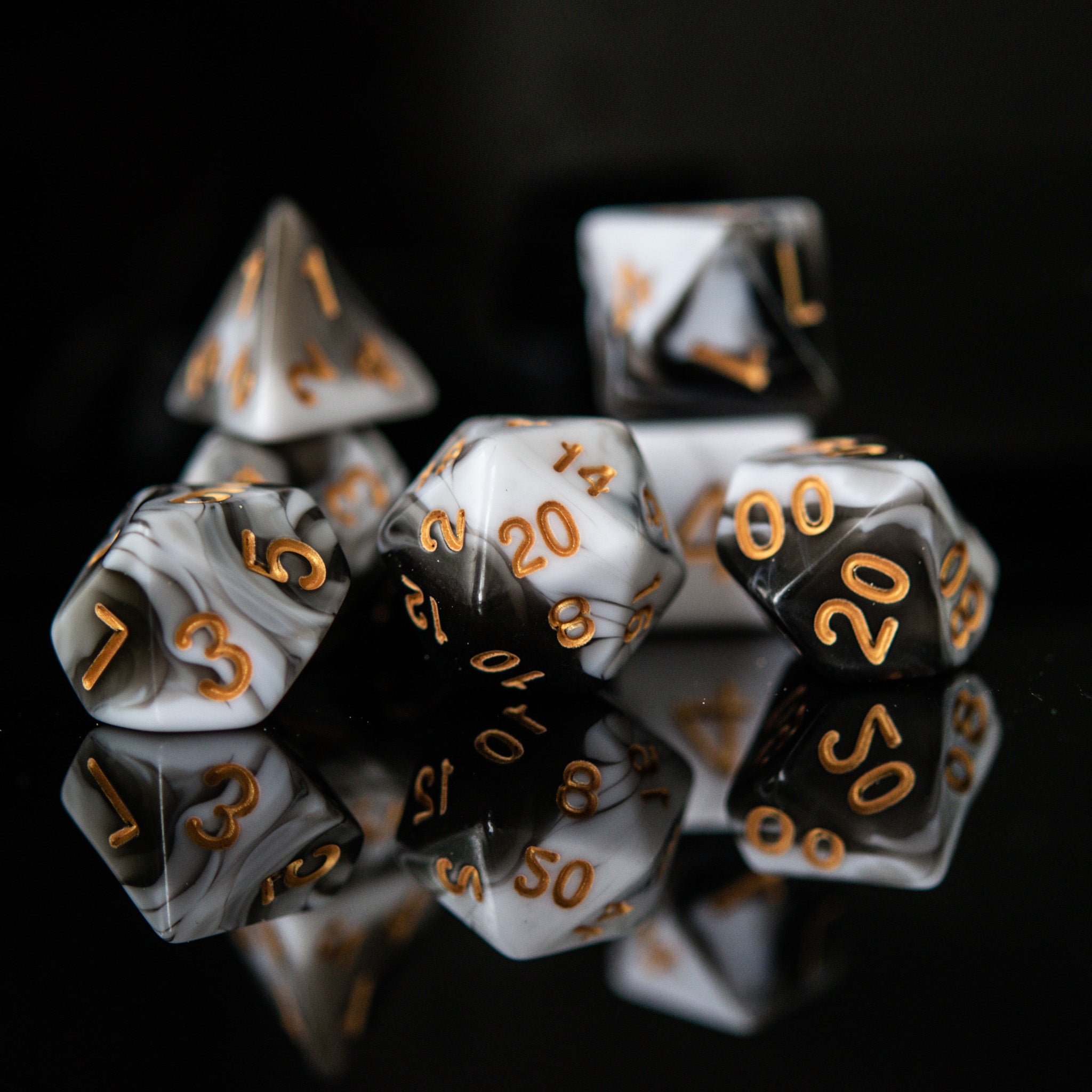 Illustration Acrylic Dice Set - Misty Mountain Gaming - 1