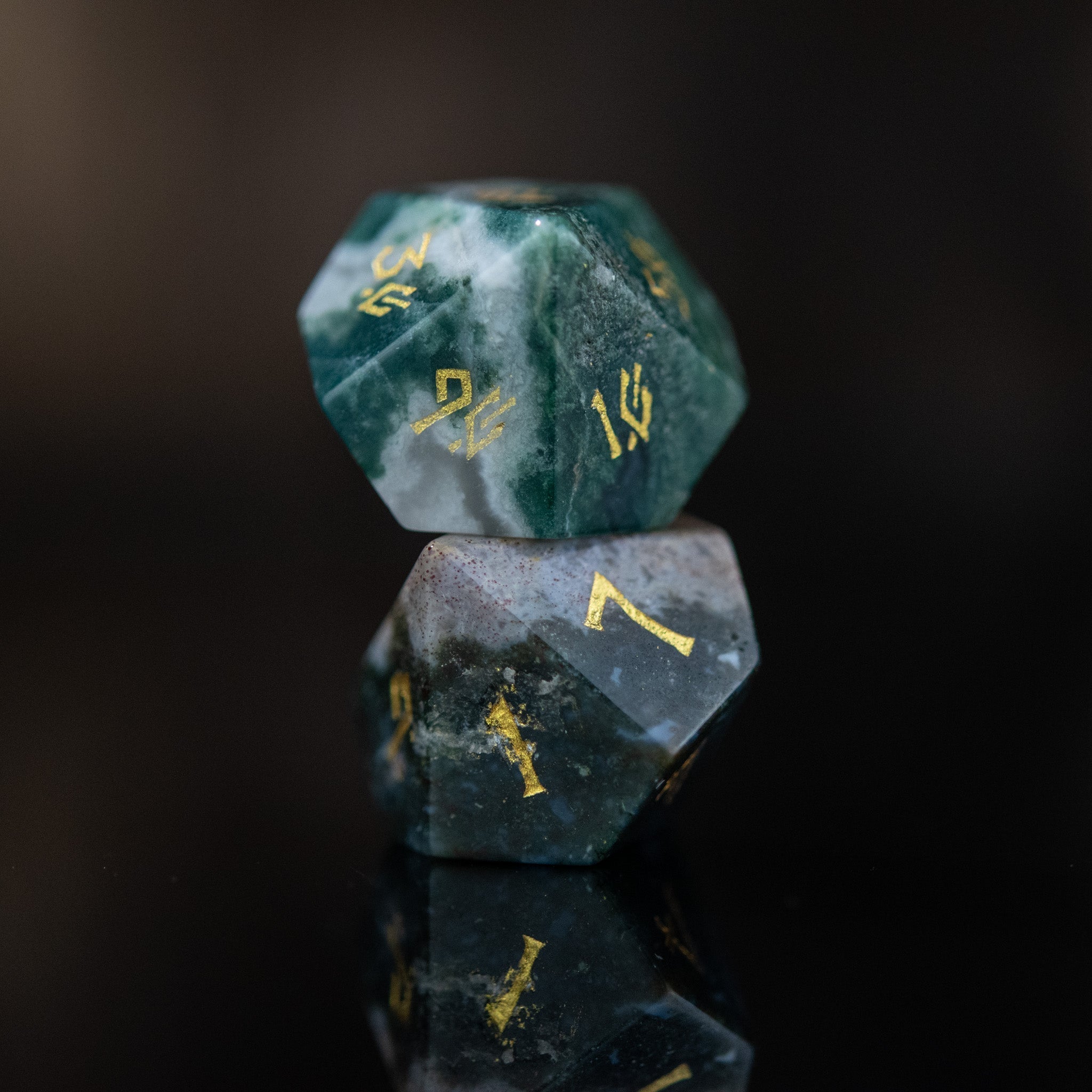 Indian Agate Stone Dice Set - Misty Mountain Gaming - 3